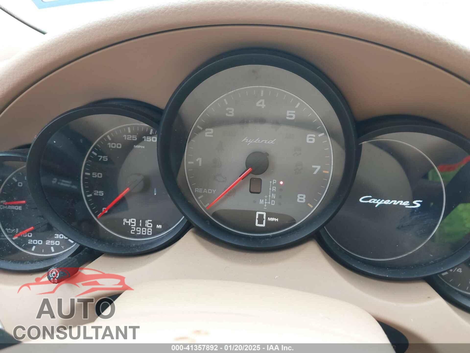 PORSCHE CAYENNE HYBRID 2012 - WP1AE2A25CLA92242