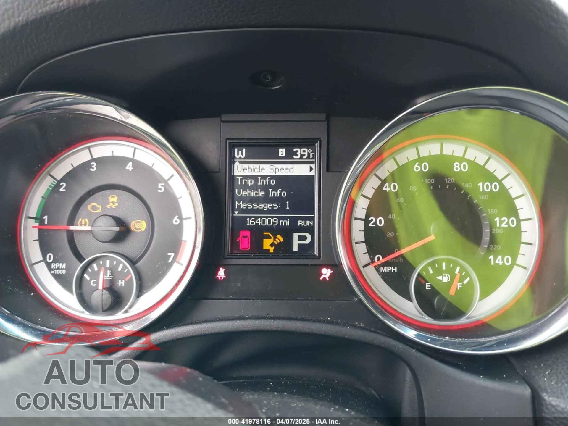 DODGE DURANGO 2011 - 1D4RE2GG5BC624209