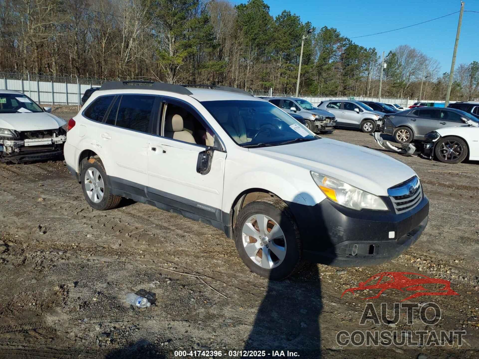 SUBARU OUTBACK 2012 - 4S4BRCCC3C1215095
