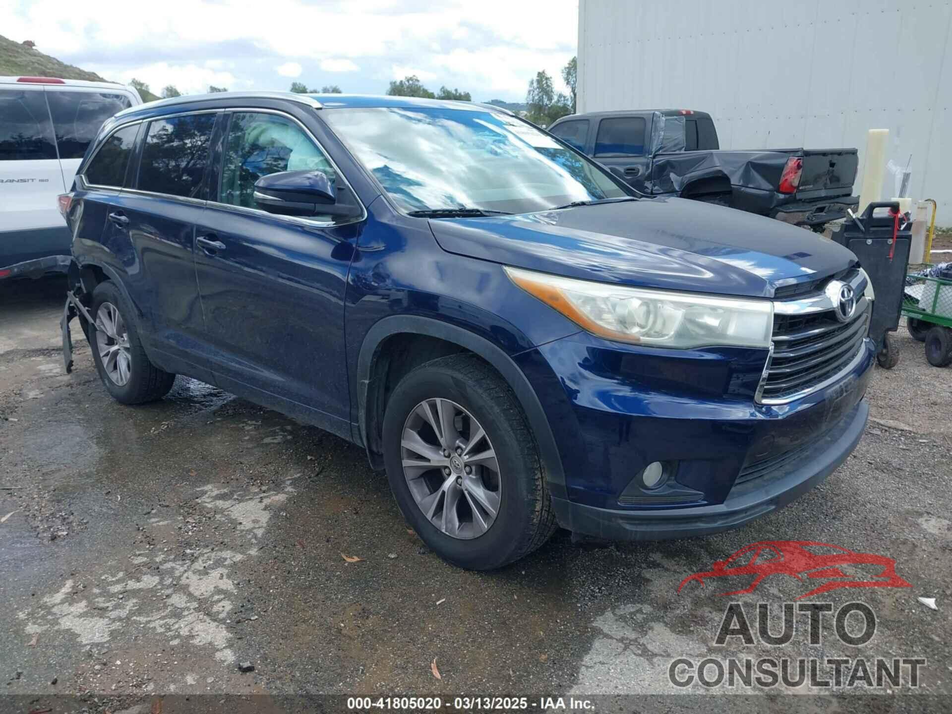 TOYOTA HIGHLANDER 2015 - 5TDJKRFH6FS141094