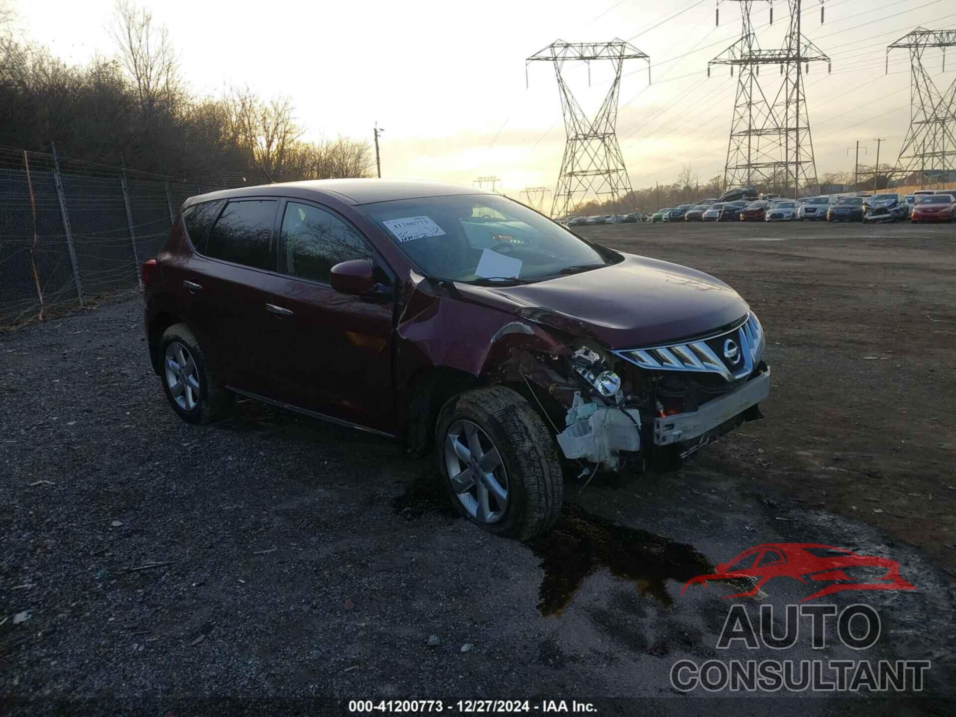 NISSAN MURANO 2009 - JN8AZ18W49W122836