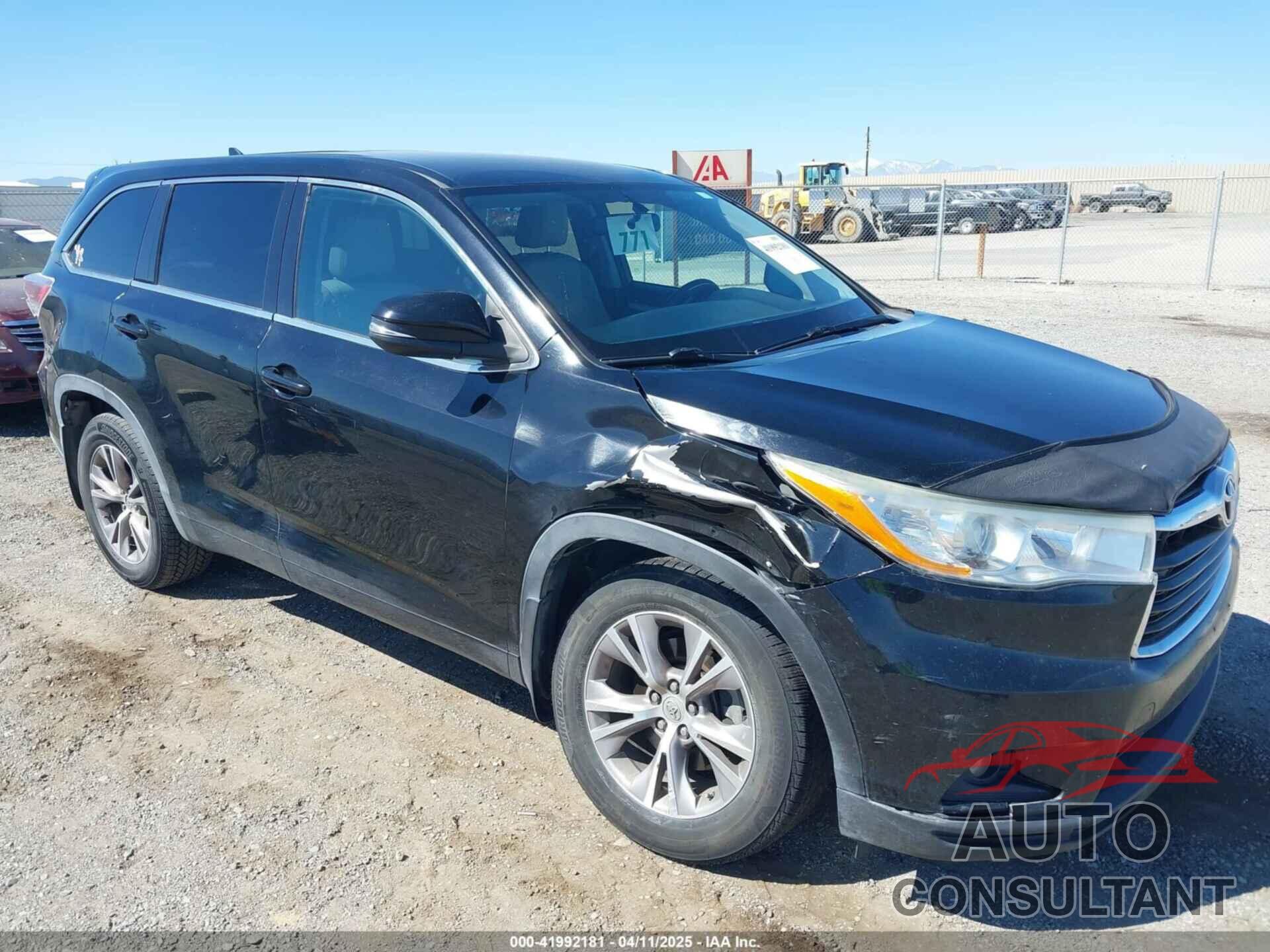 TOYOTA HIGHLANDER 2014 - 5TDBKRFH1ES045327