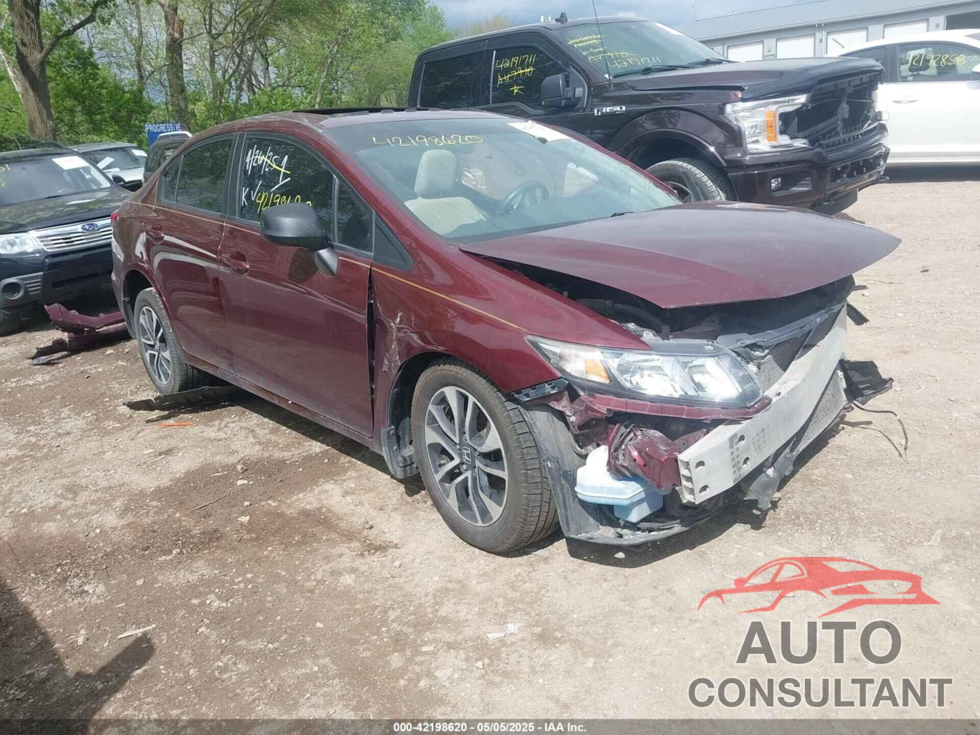 HONDA CIVIC 2013 - 19XFB2F82DE012029