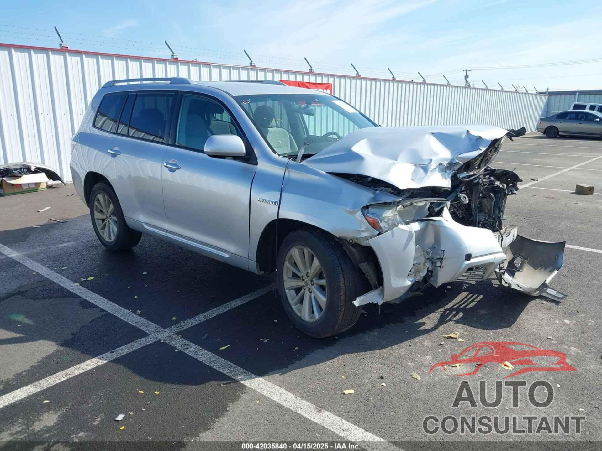 TOYOTA HIGHLANDER HYBRID 2010 - JTEBW3EH8A2047835