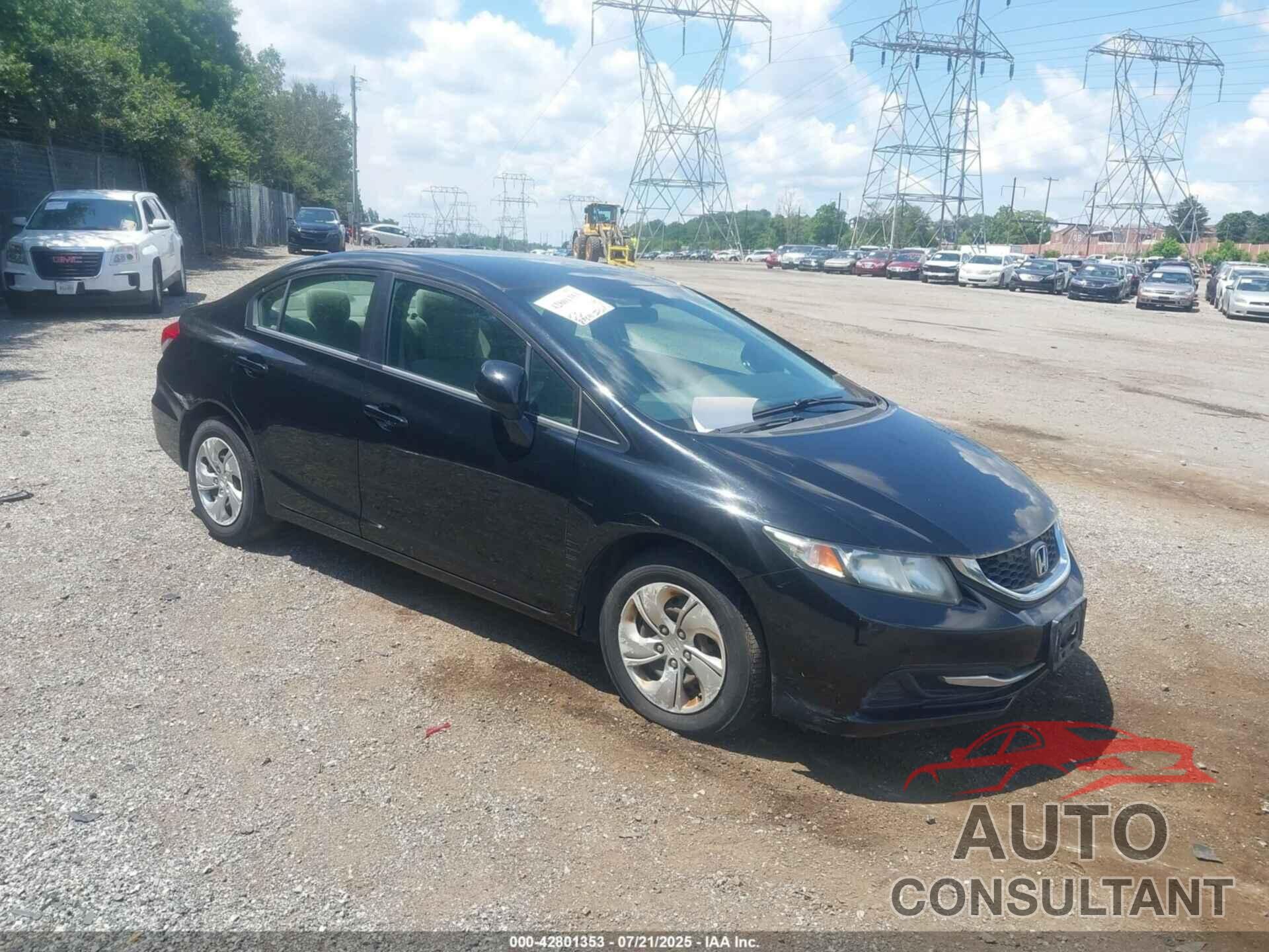 HONDA CIVIC 2013 - 19XFB2F57DE015577