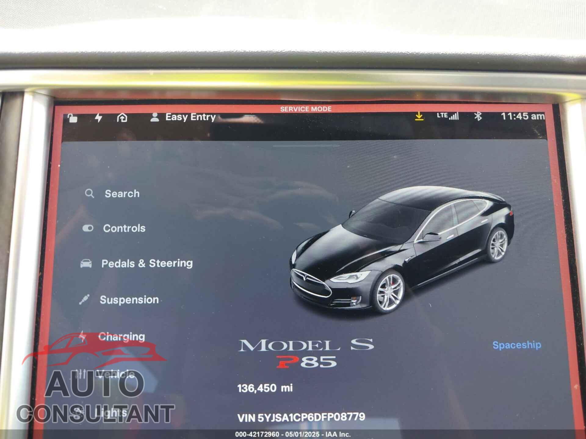 TESLA MODEL S 2013 - 5YJSA1CP6DFP08779