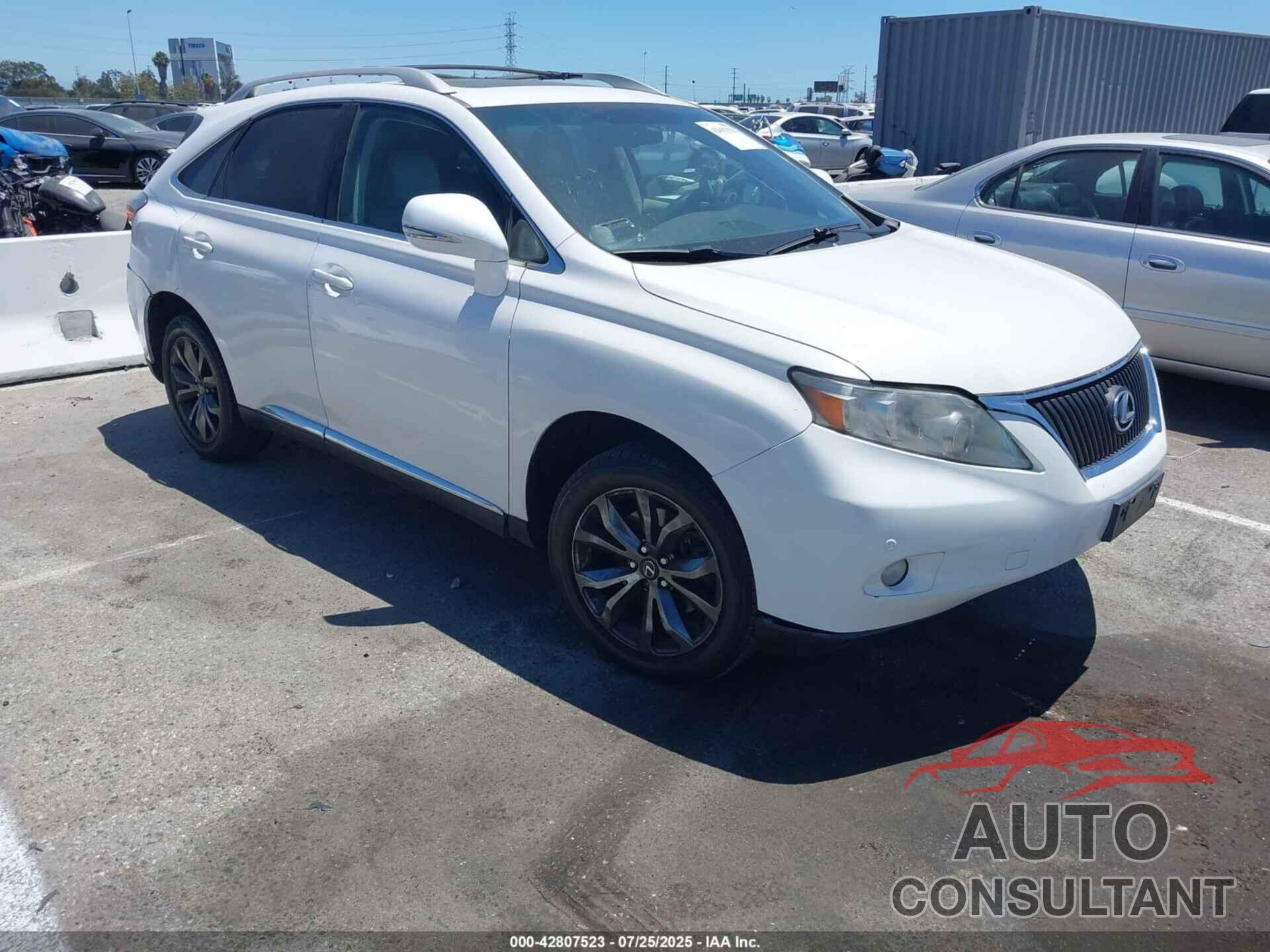 LEXUS RX 350 2011 - 2T2ZK1BA7BC052081
