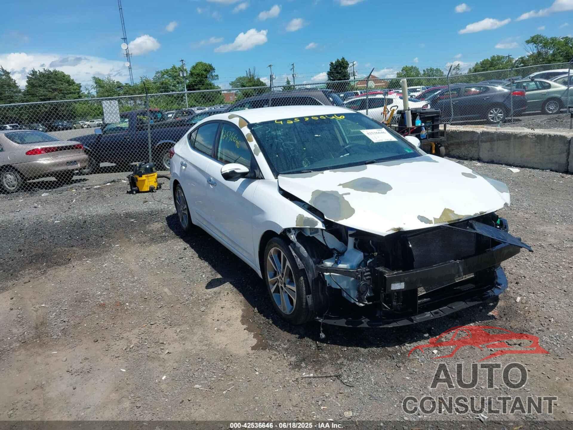 HYUNDAI ELANTRA 2017 - 5NPD84LF1HH047571