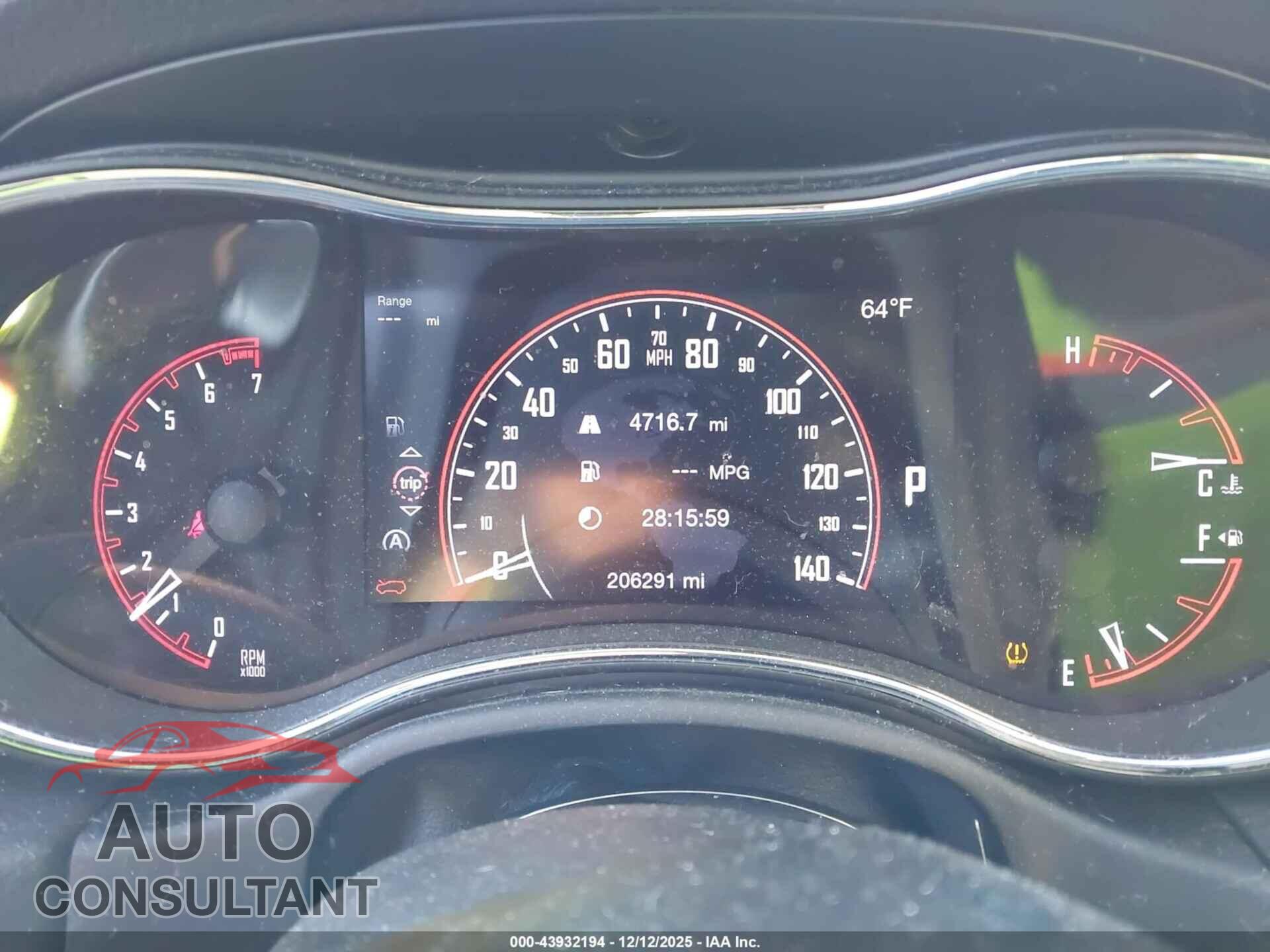 DODGE DURANGO 2017 - 1C4RDJDG1HC884226