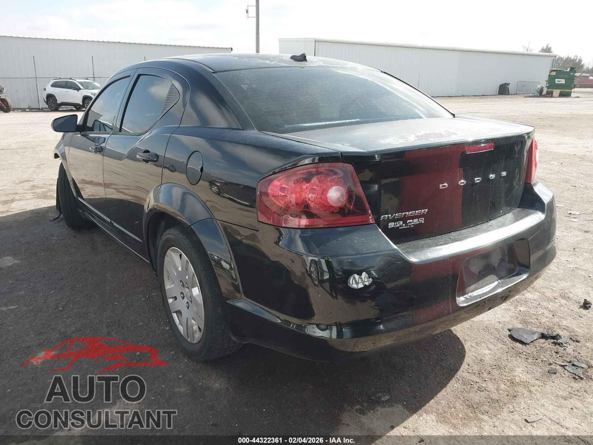DODGE AVENGER 2012 - 1C3CDZABXCN242571