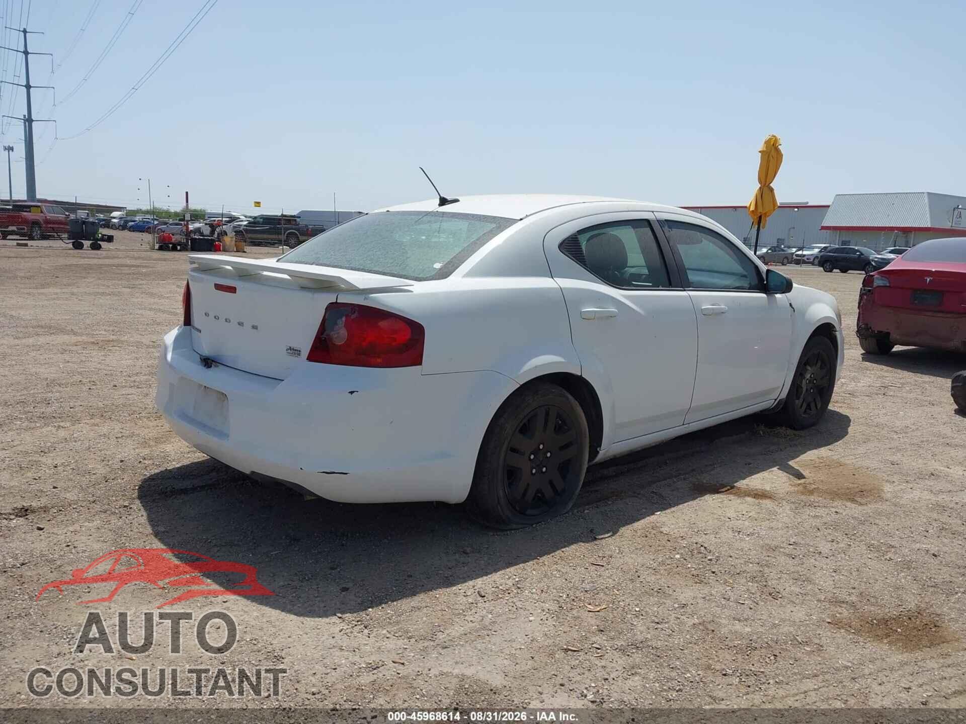 DODGE AVENGER 2013 - 1C3CDZAB8DN646034