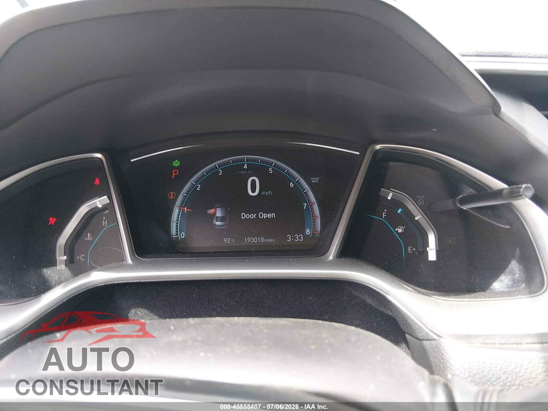 HONDA CIVIC 2018 - 19XFC2F73JE033620