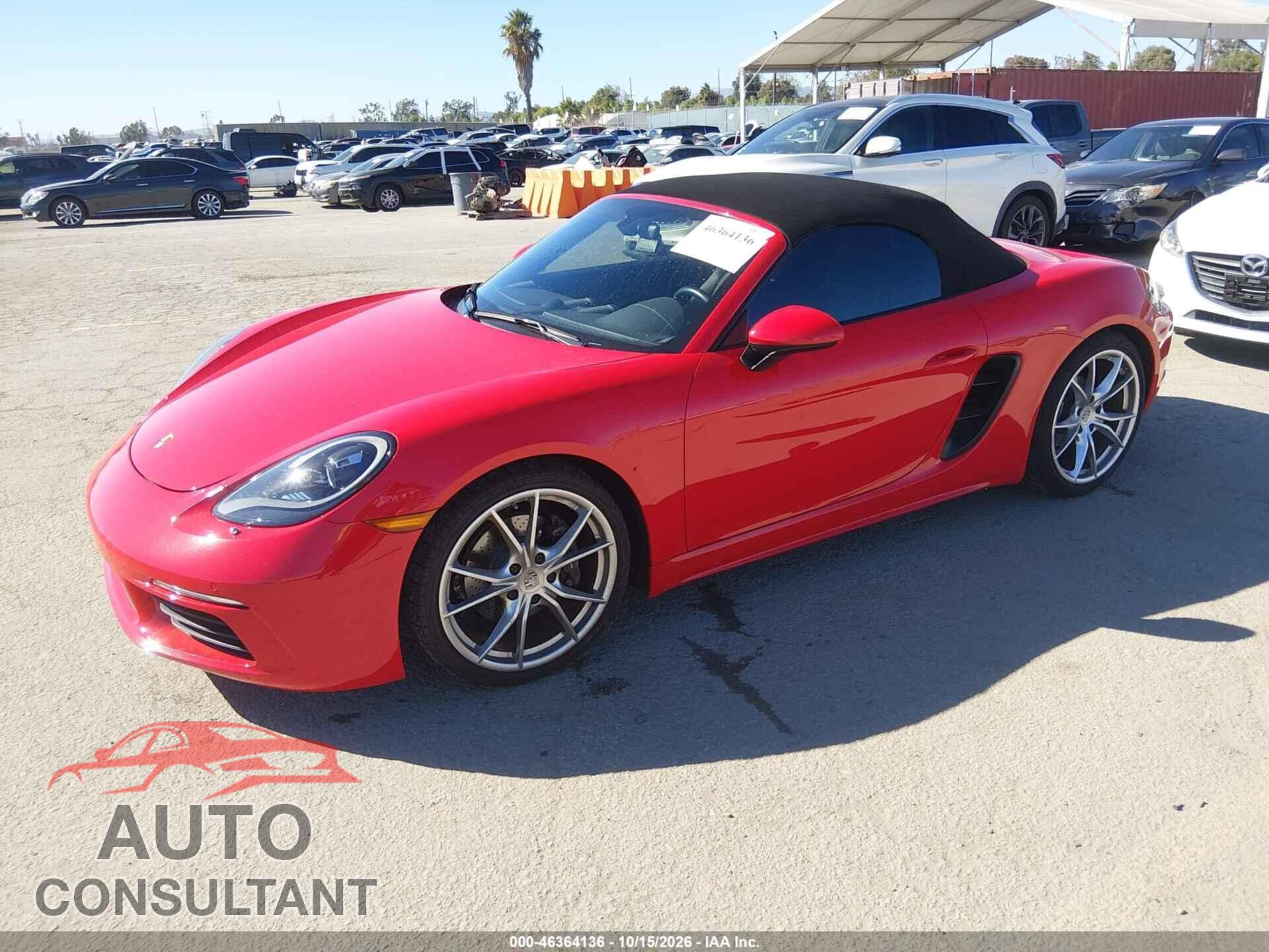 PORSCHE 718 BOXSTER 2017 - WP0CA2A89HS222157