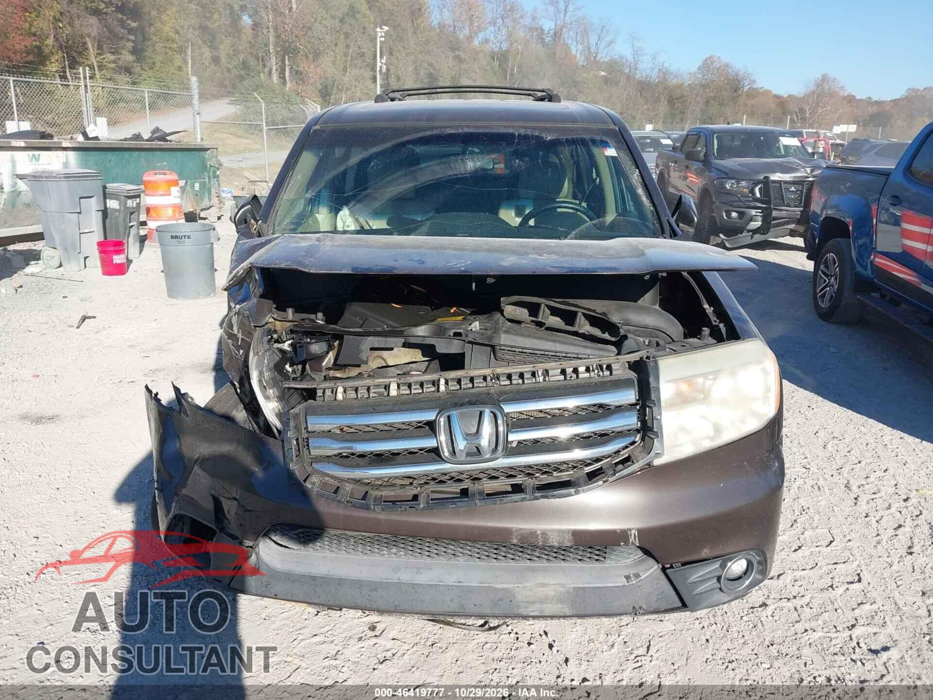 HONDA PILOT 2012 - 5FNYF3H60CB028236