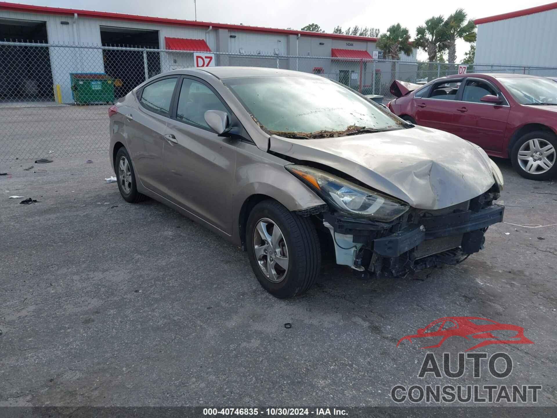 HYUNDAI ELANTRA 2014 - 5NPDH4AE5EH480624