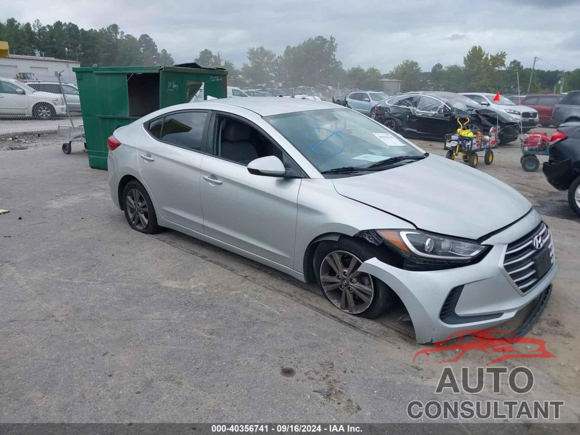 HYUNDAI ELANTRA 2018 - 5NPD84LF4JH235829