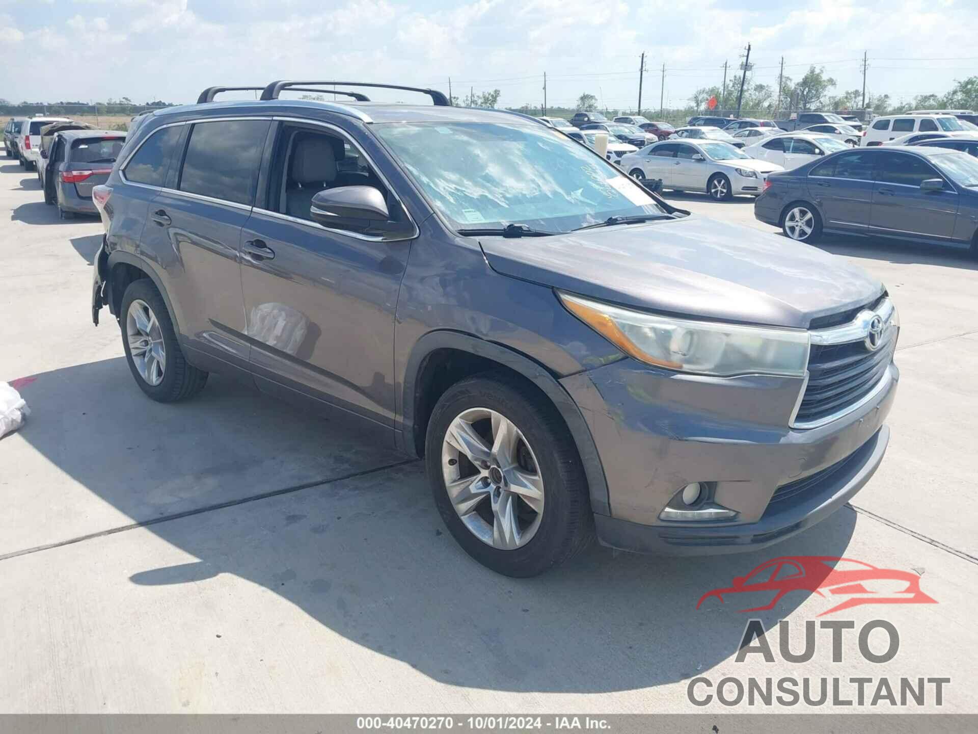 TOYOTA HIGHLANDER 2015 - 5TDYKRFH4FS061002