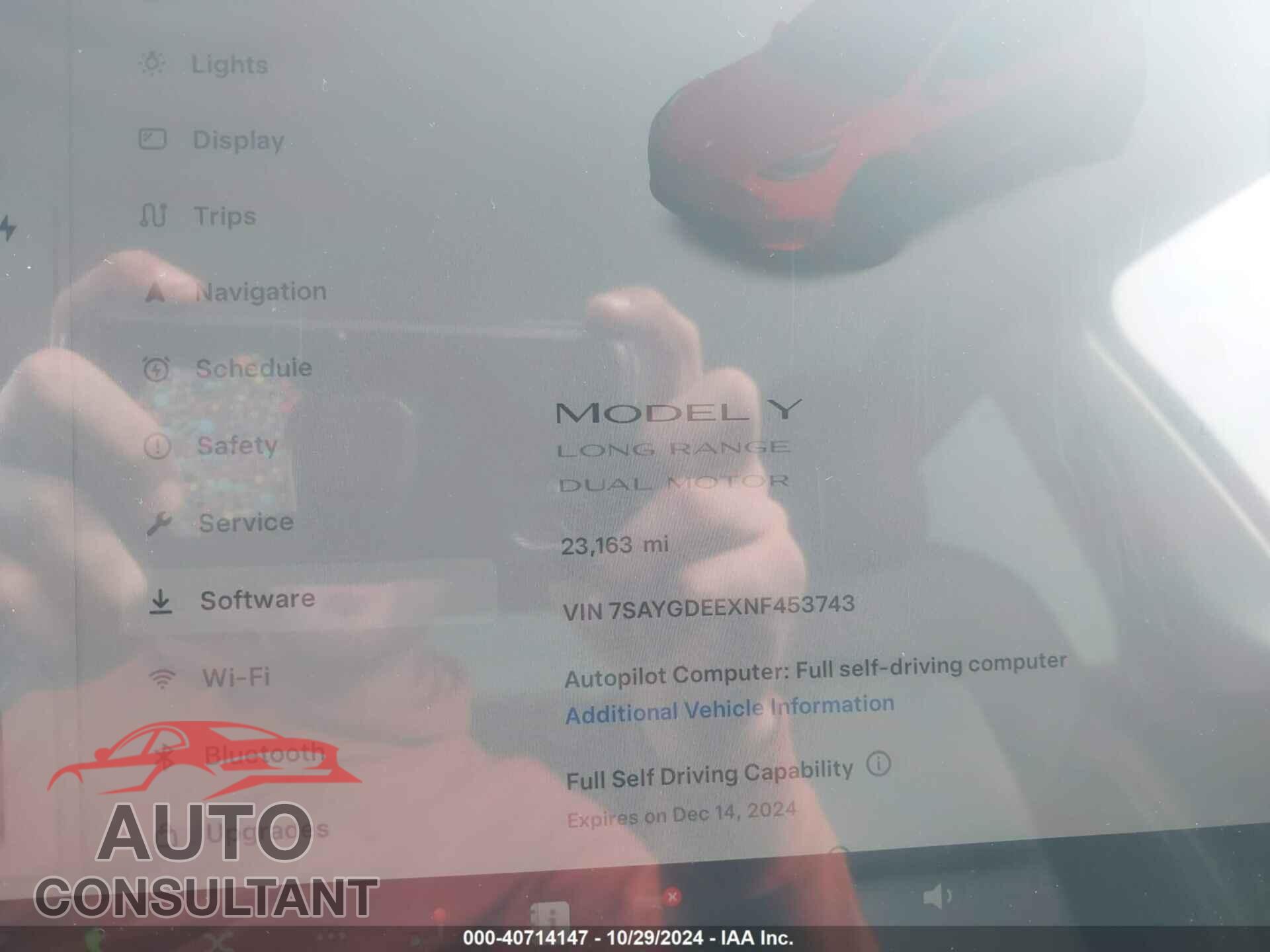 TESLA MODEL Y 2022 - 7SAYGDEEXNF453743
