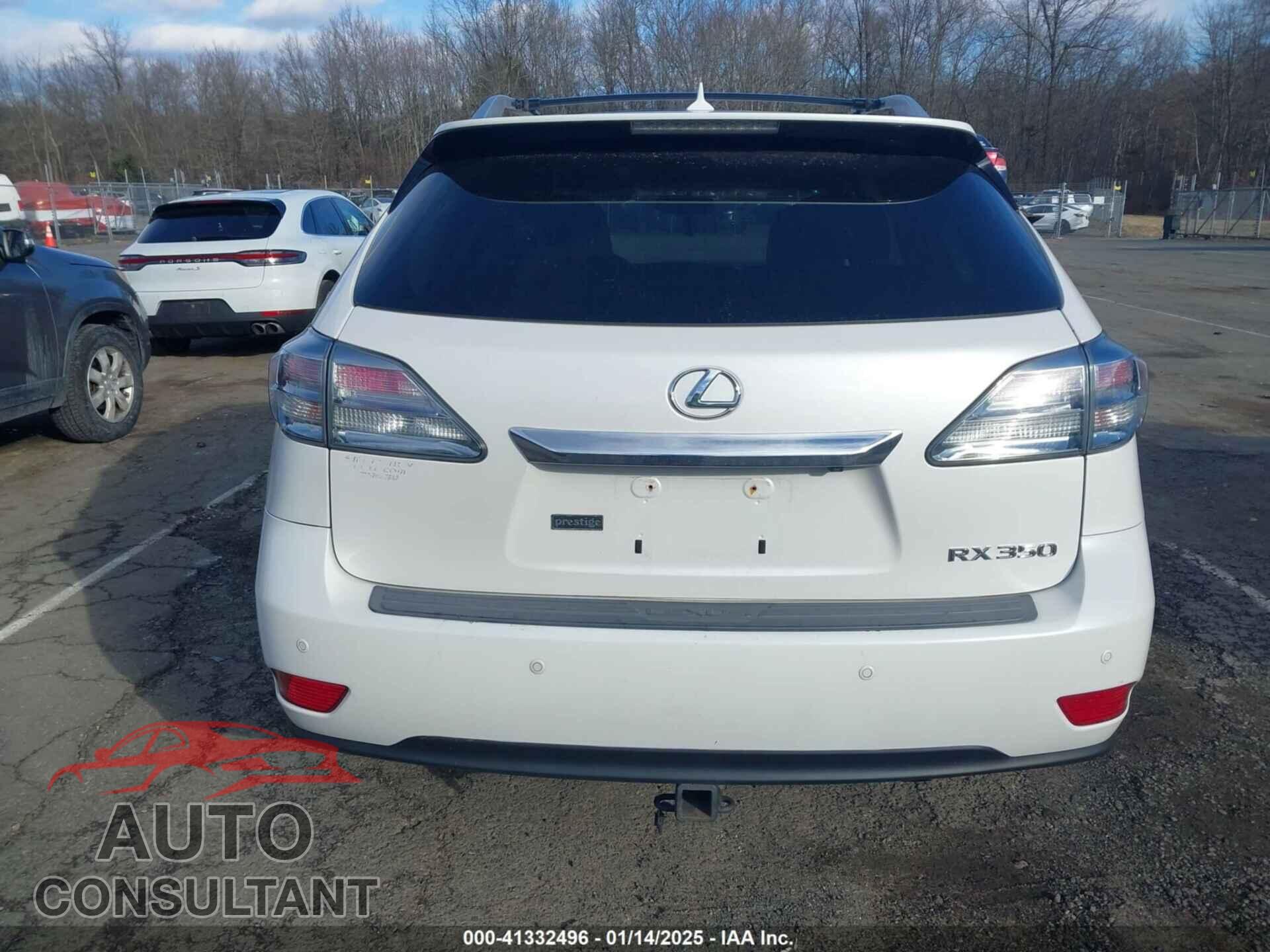 LEXUS RX 350 2012 - 2T2BK1BA3CC133565