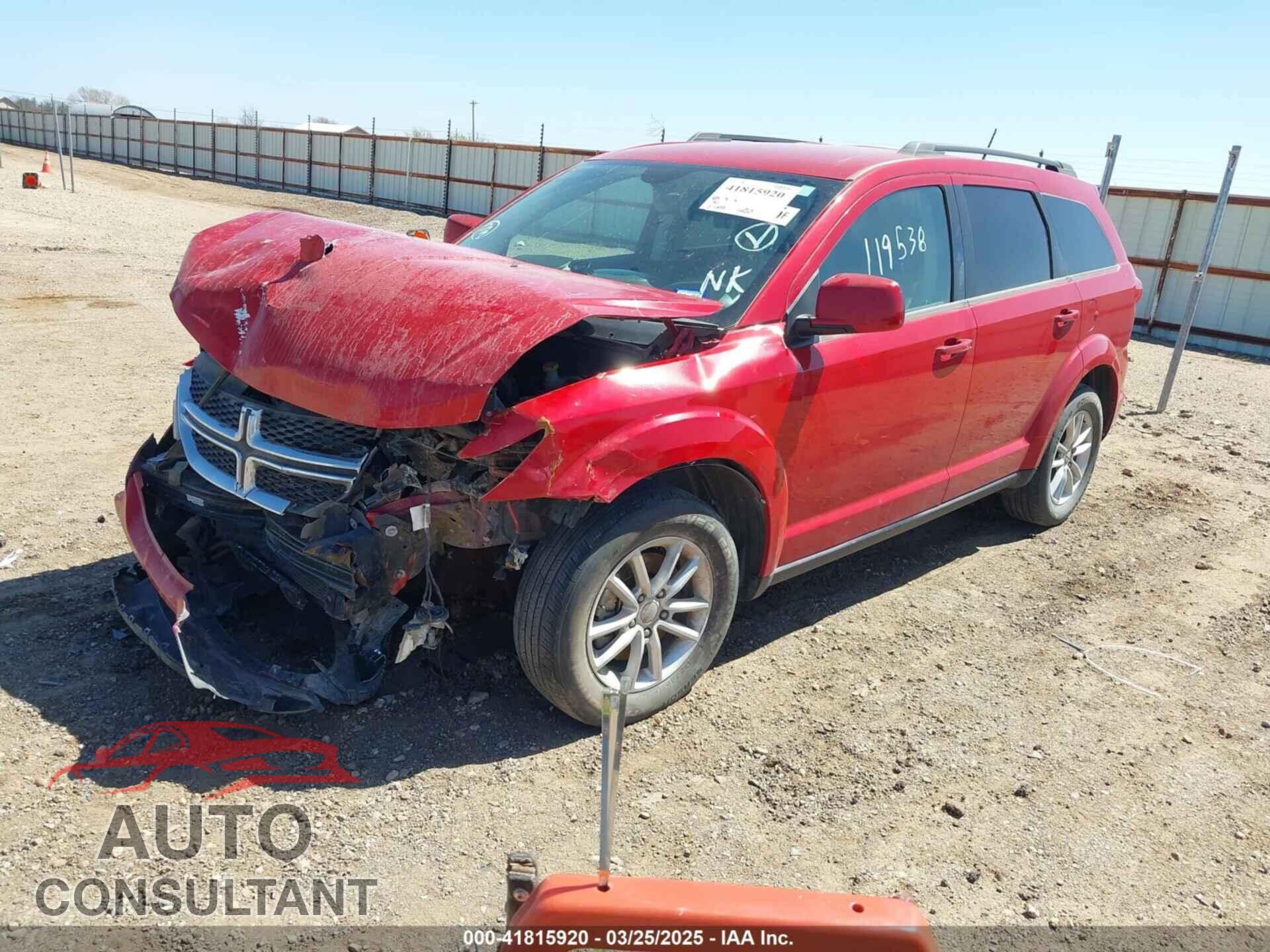 DODGE JOURNEY 2015 - 3C4PDCBGXFT687109