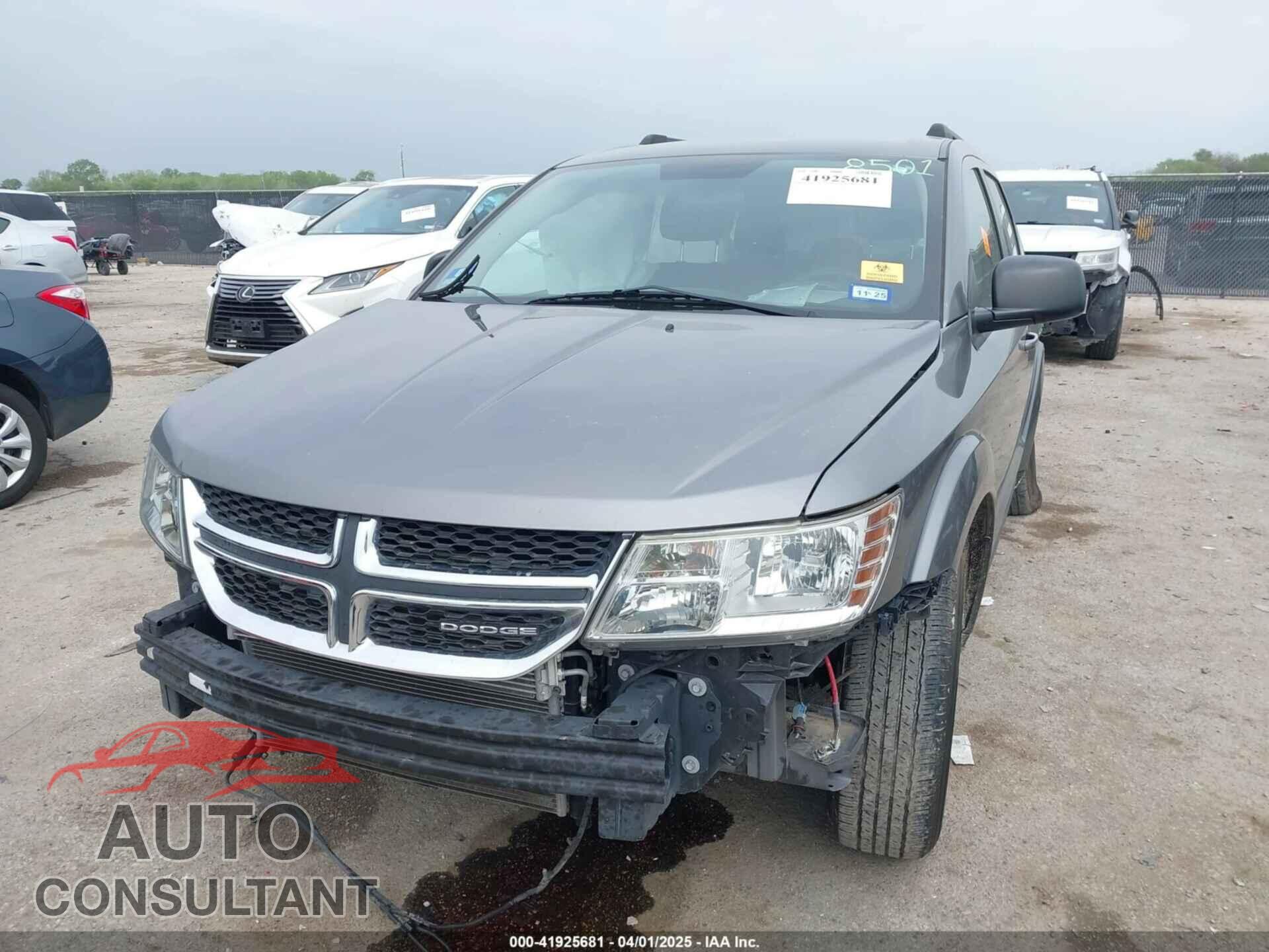 DODGE JOURNEY 2012 - 3C4PDCABXCT168501