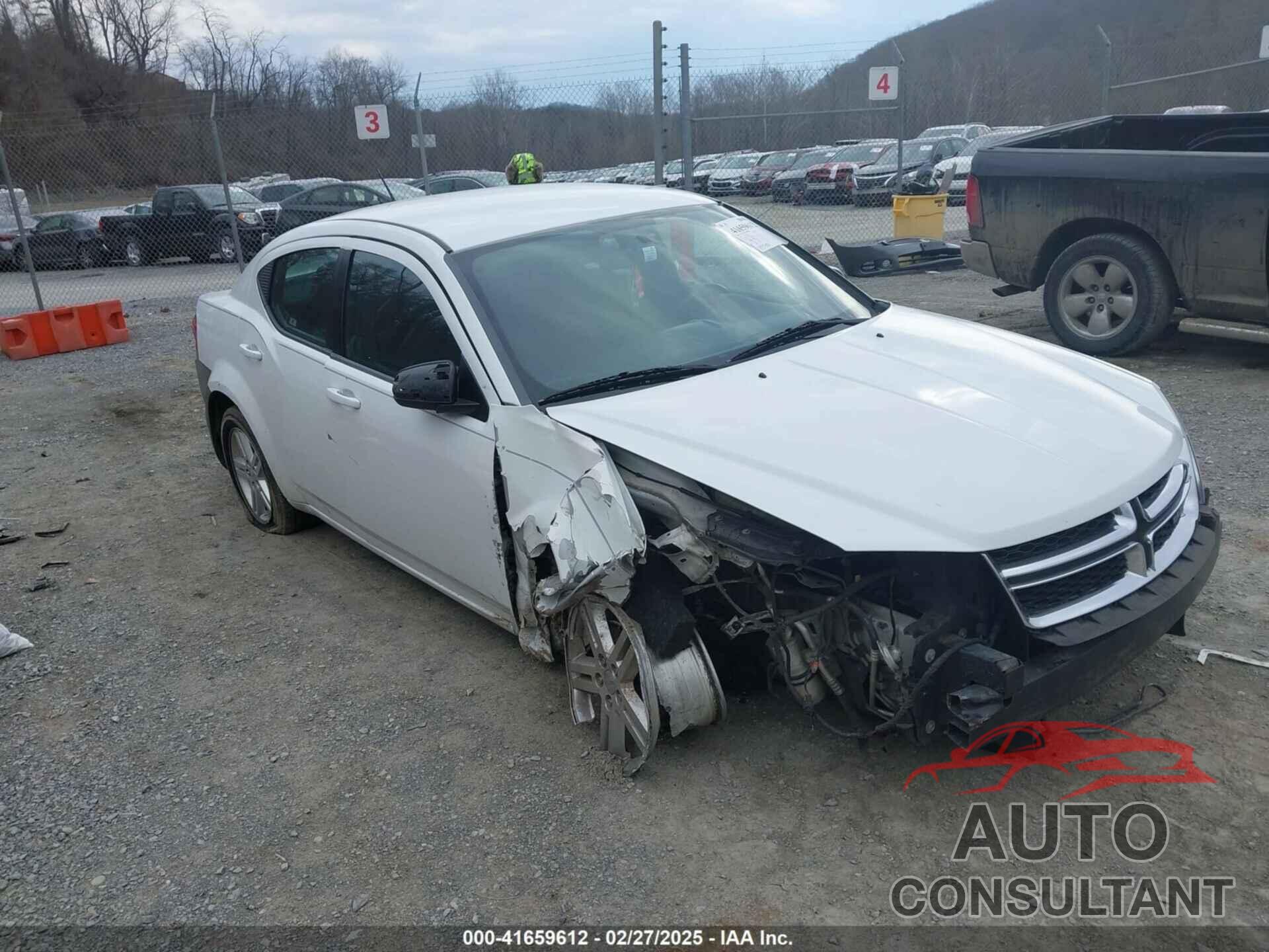 DODGE AVENGER 2012 - 1C3CDZCB9CN196213