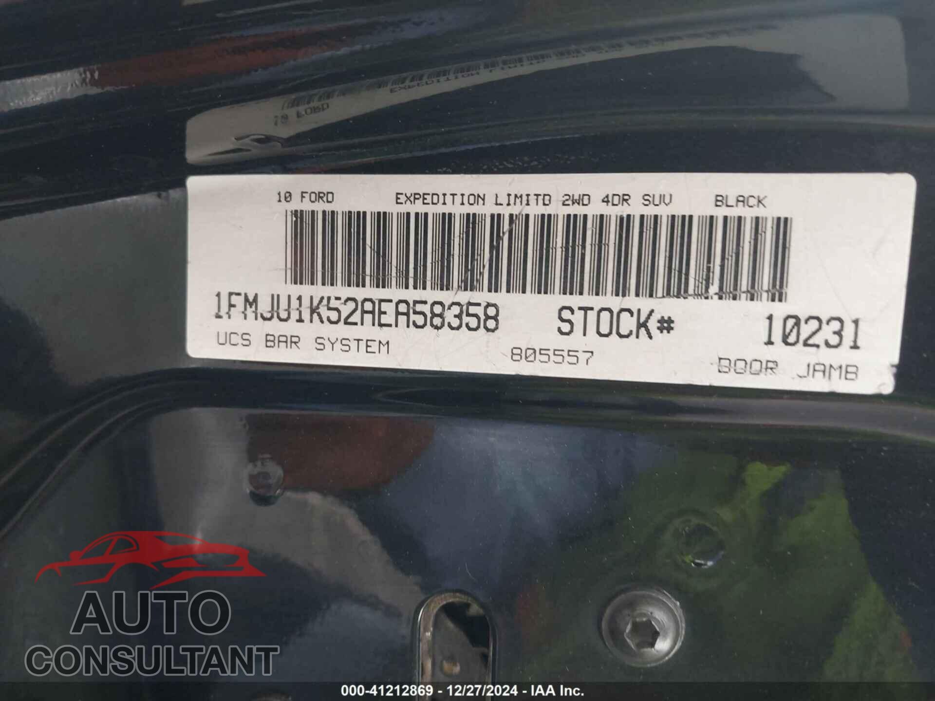 FORD EXPEDITION 2010 - 1FMJU1K52AEA58358