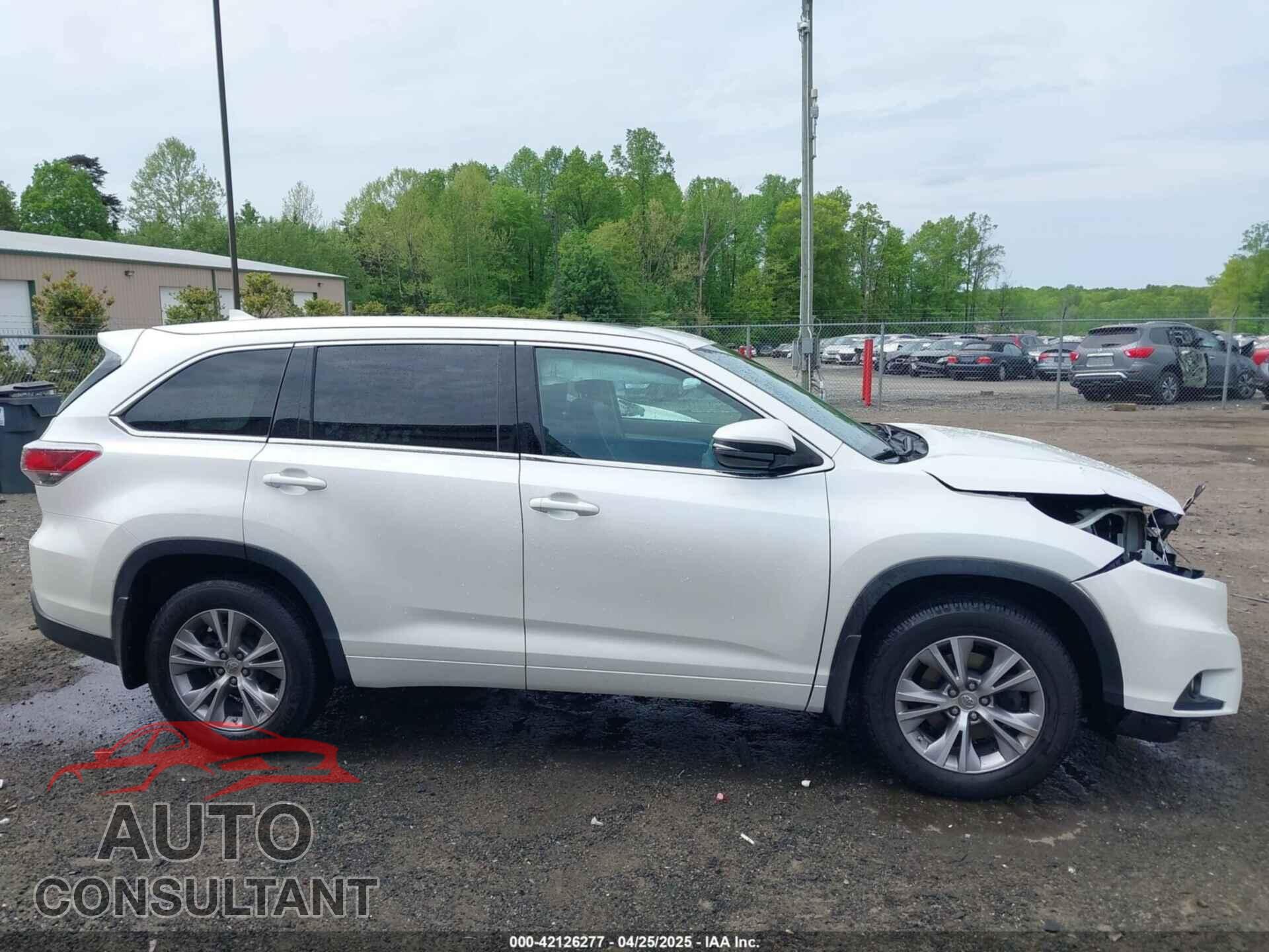 TOYOTA HIGHLANDER 2015 - 5TDJKRFH2FS131663