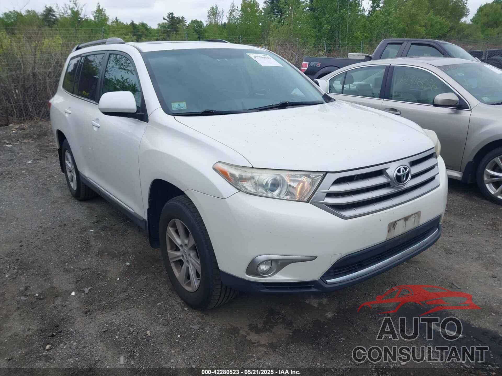 TOYOTA HIGHLANDER 2012 - 5TDBK3EH1CS168234