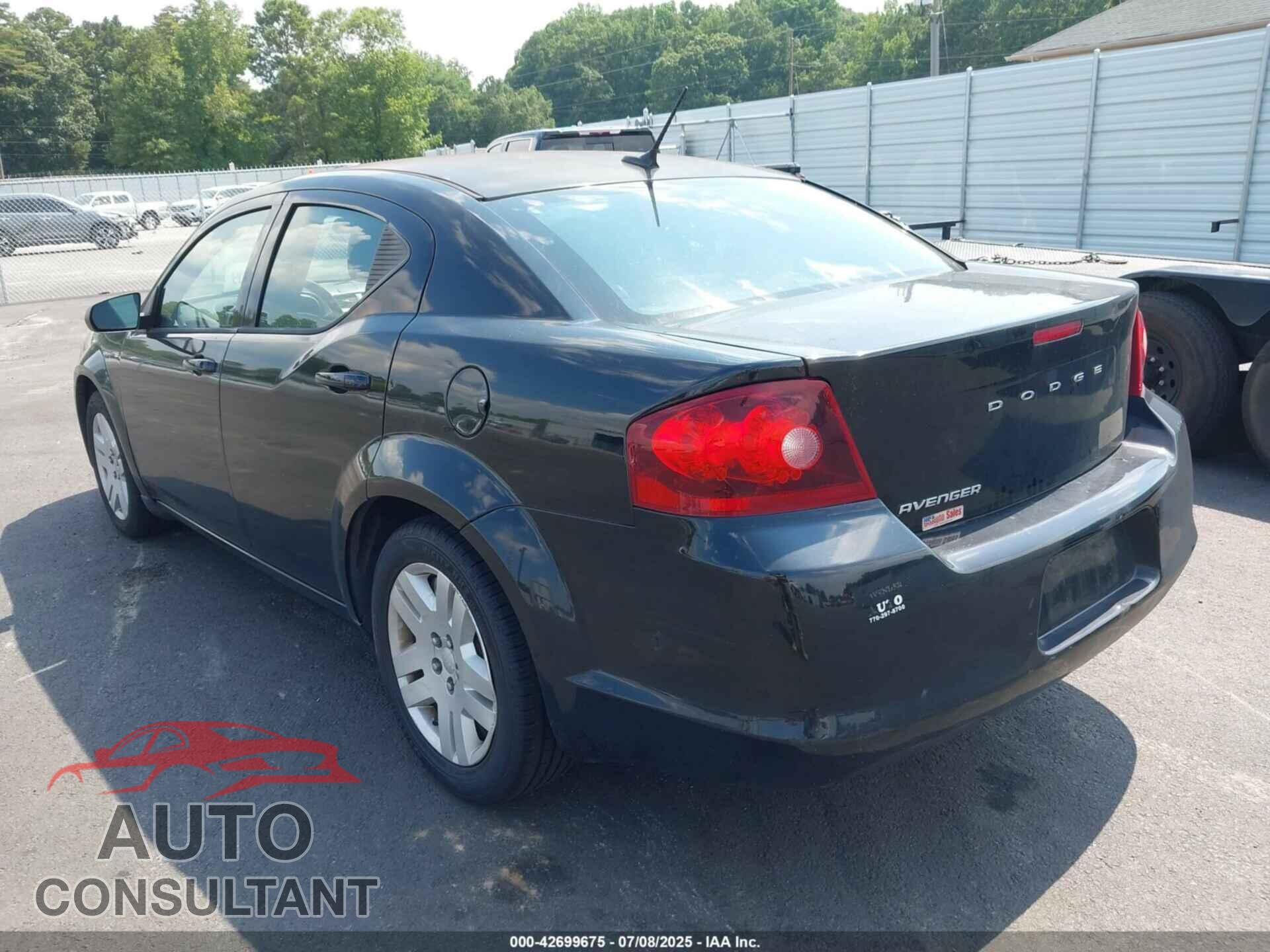 DODGE AVENGER 2012 - 1C3CDZAB4CN127982