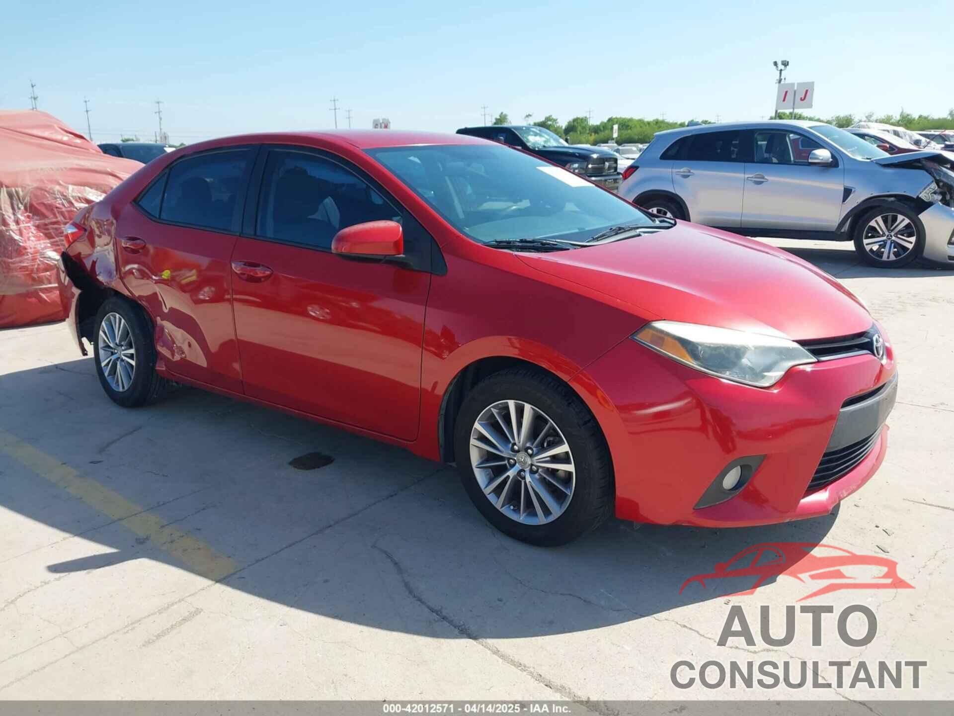 TOYOTA COROLLA 2014 - 5YFBURHE2EP088452
