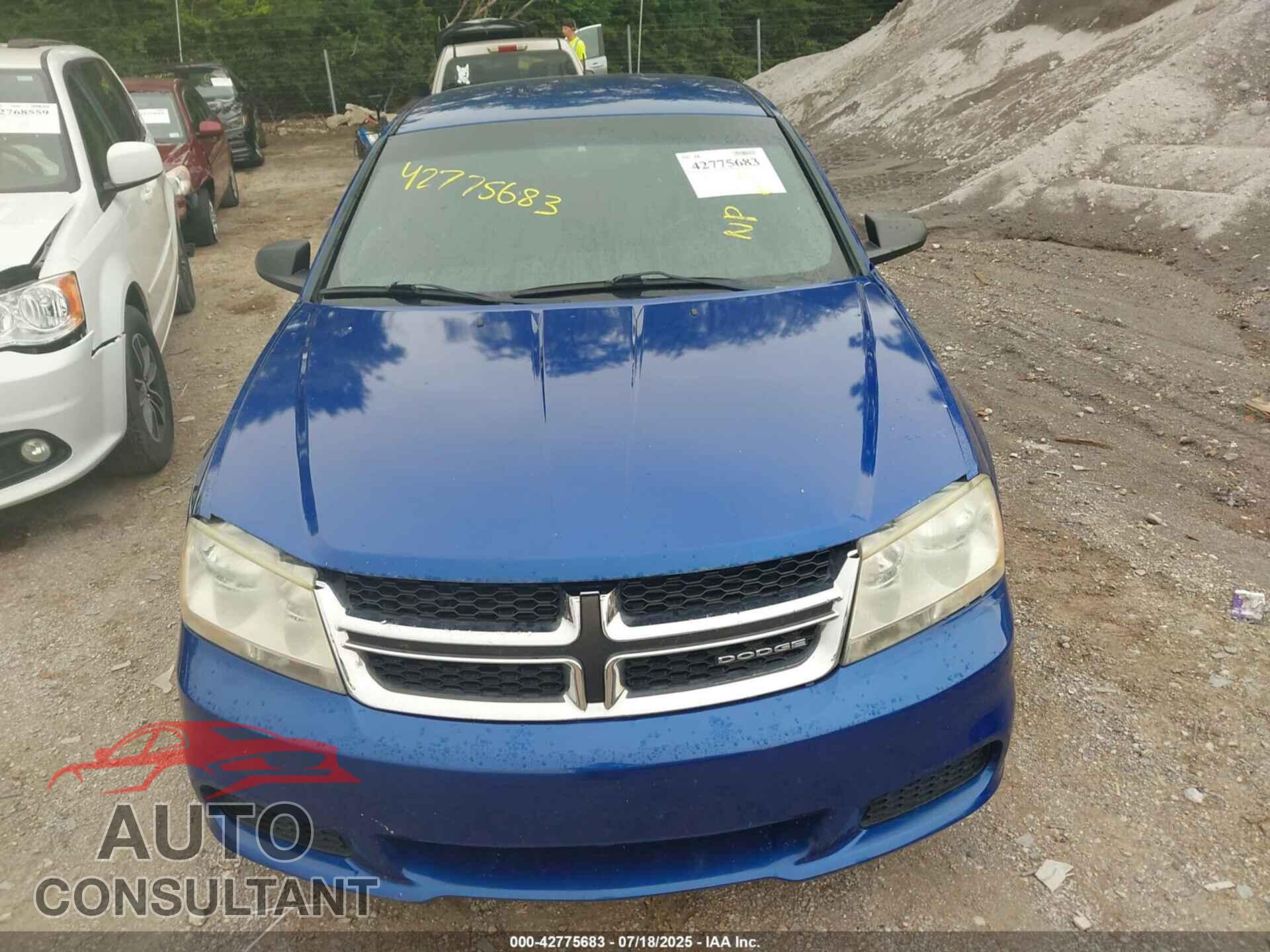 DODGE AVENGER 2013 - 1C3CDZAB4DN720727