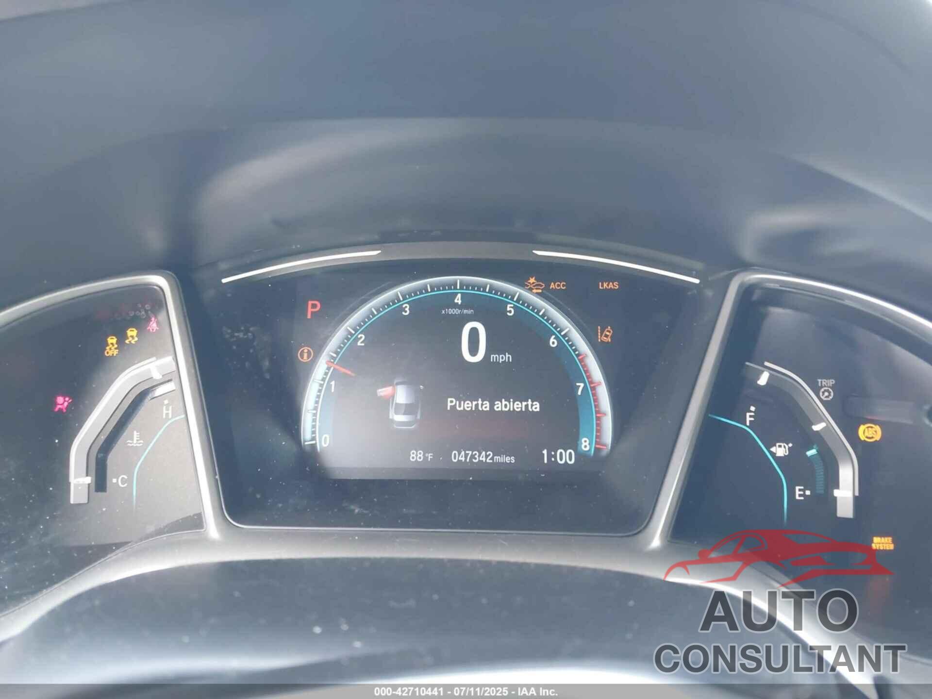 HONDA CIVIC 2021 - 2HGFC1F71MH702777