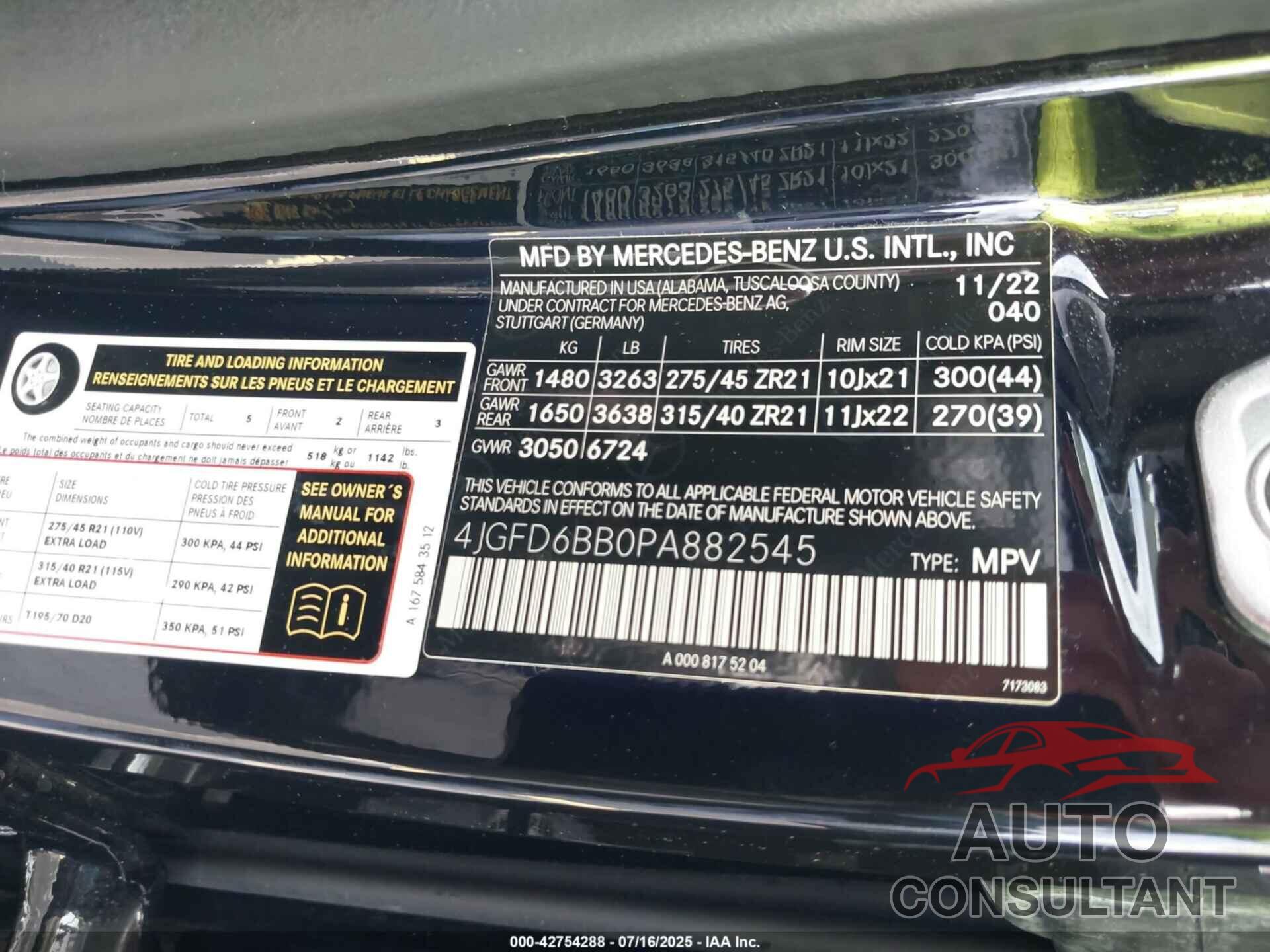 MERCEDES-BENZ AMG GLE 53 COUPE 2023 - 4JGFD6BB0PA882545