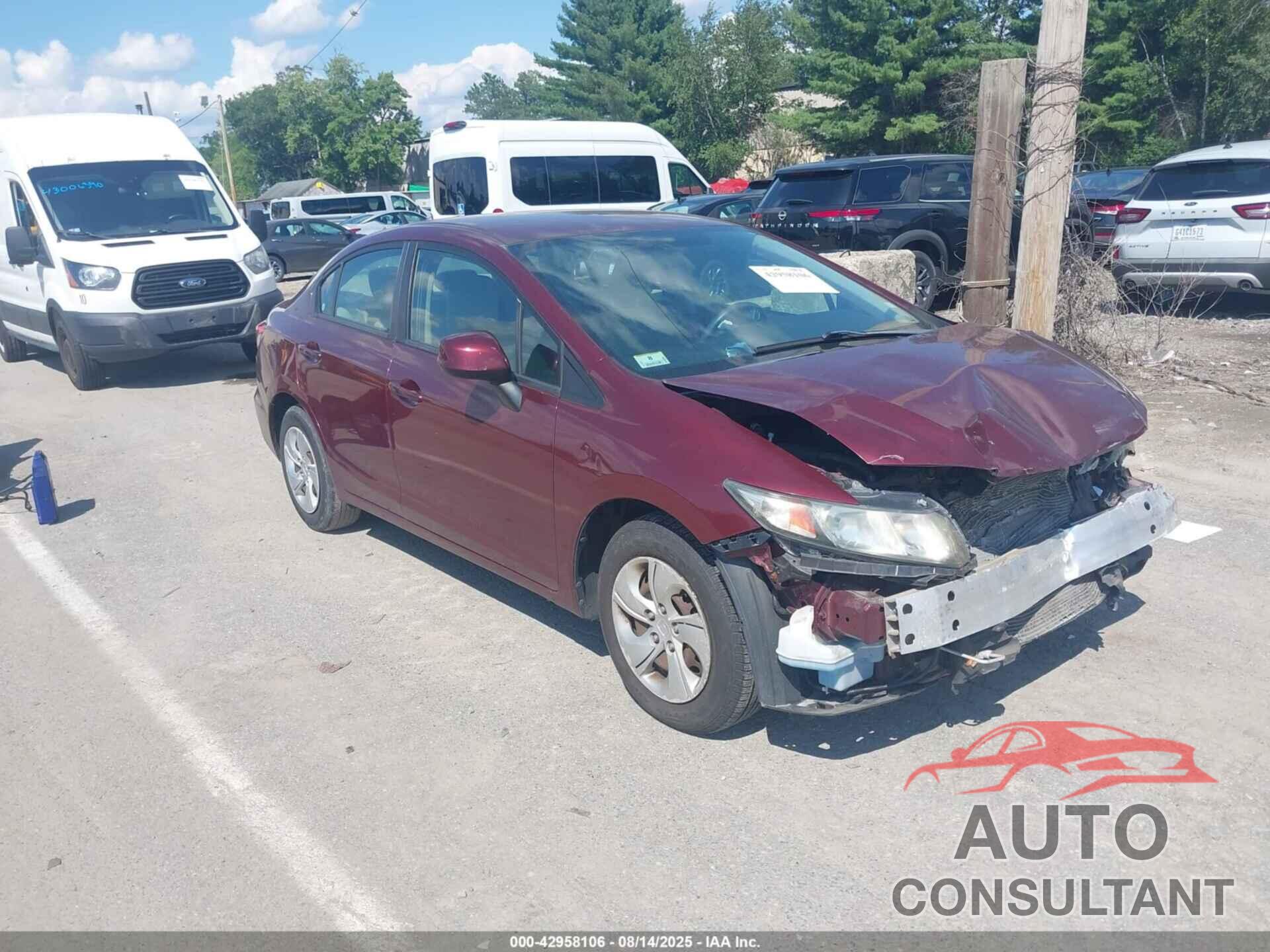 HONDA CIVIC 2013 - 2HGFB2F59DH565904