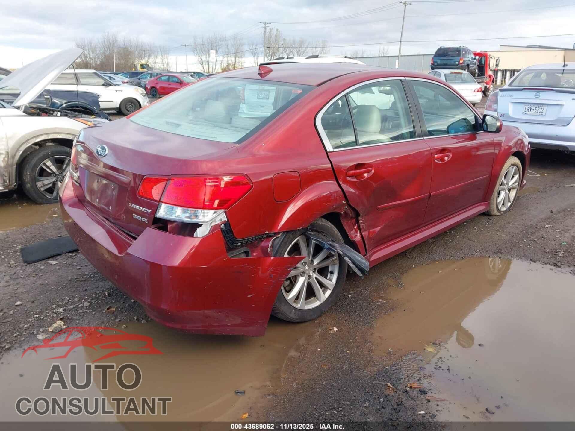 SUBARU LEGACY 2013 - 4S3BMDK66D2014209