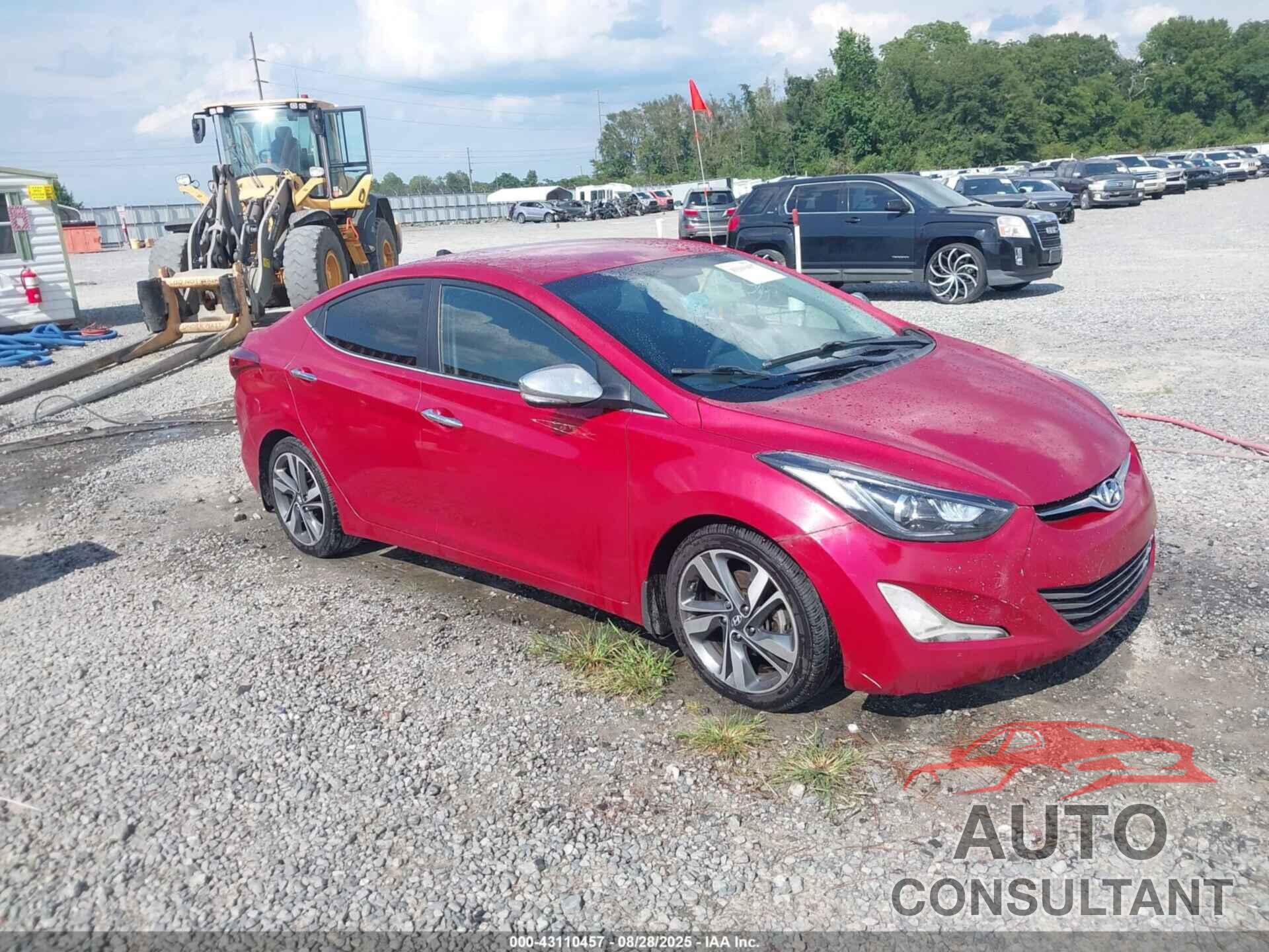 HYUNDAI ELANTRA 2014 - KMHDH4AE3EU186589
