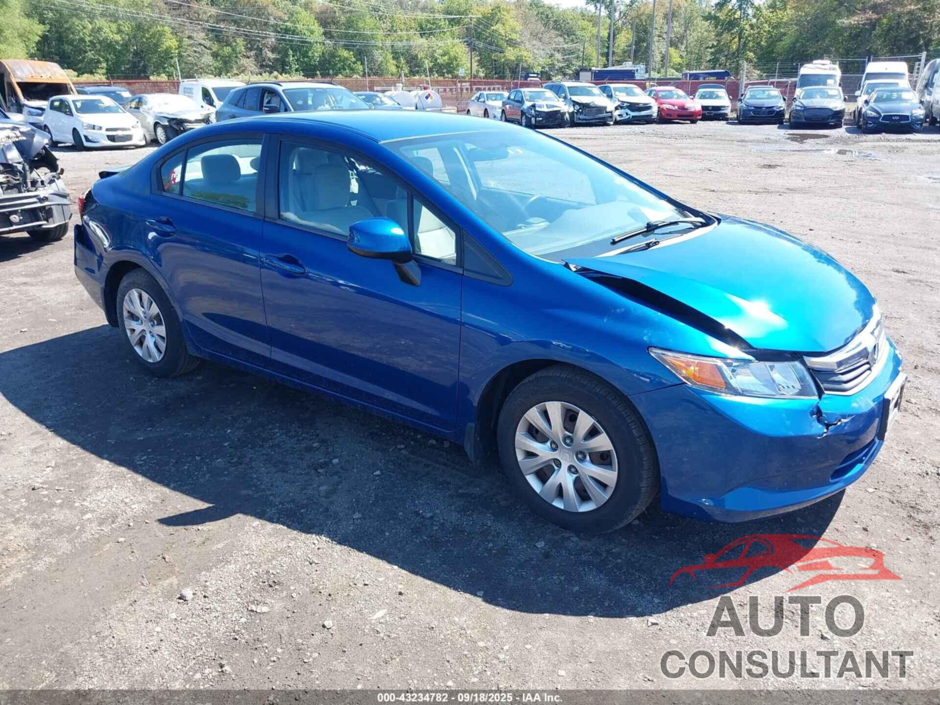 HONDA CIVIC 2012 - 19XFB2F56CE322642