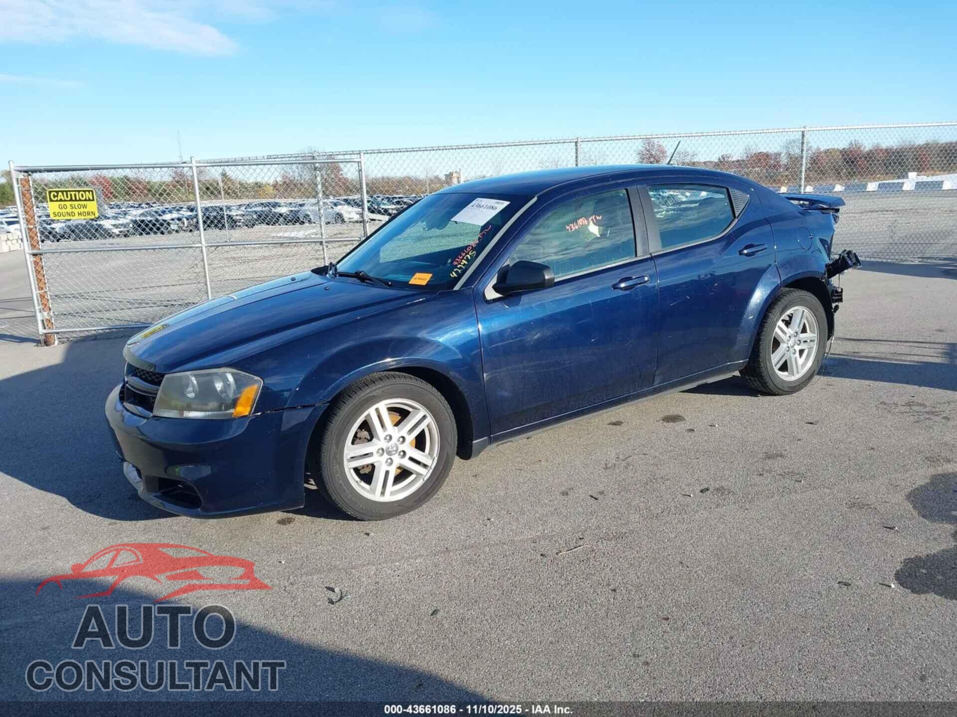 DODGE AVENGER 2013 - 1C3CDZAG4DN771768