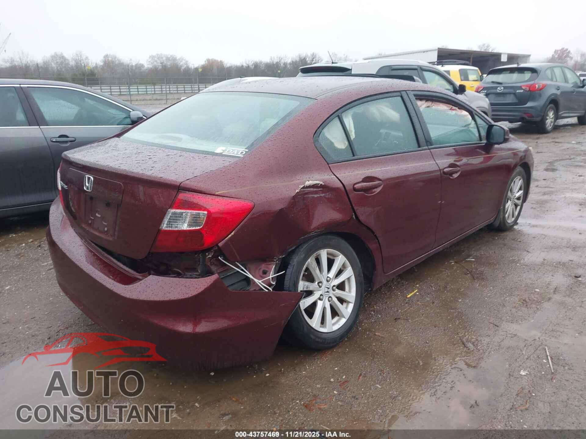 HONDA CIVIC 2012 - 2HGFB2F8XCH572434