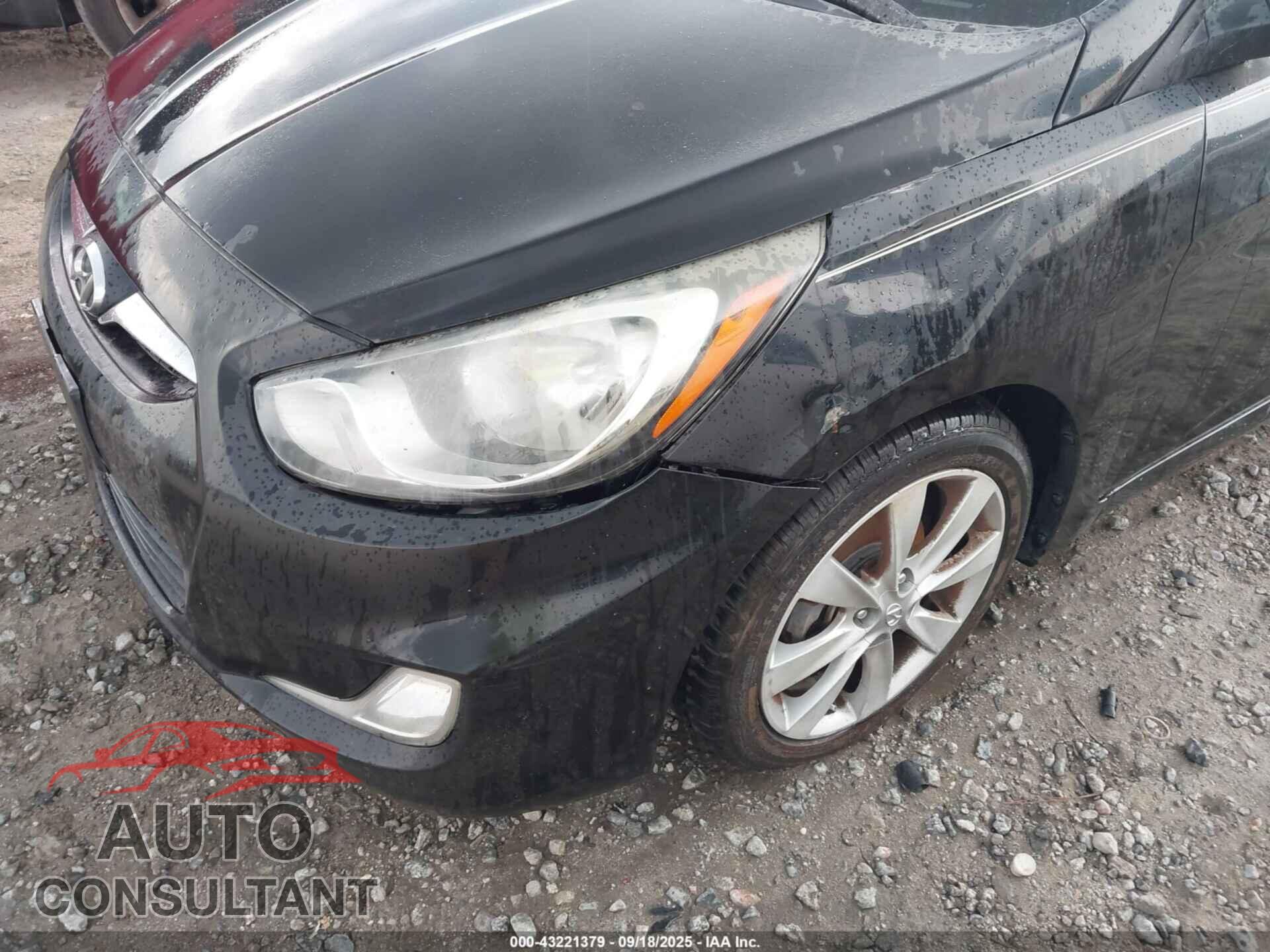 HYUNDAI ACCENT 2012 - KMHCU4AE4CU077028