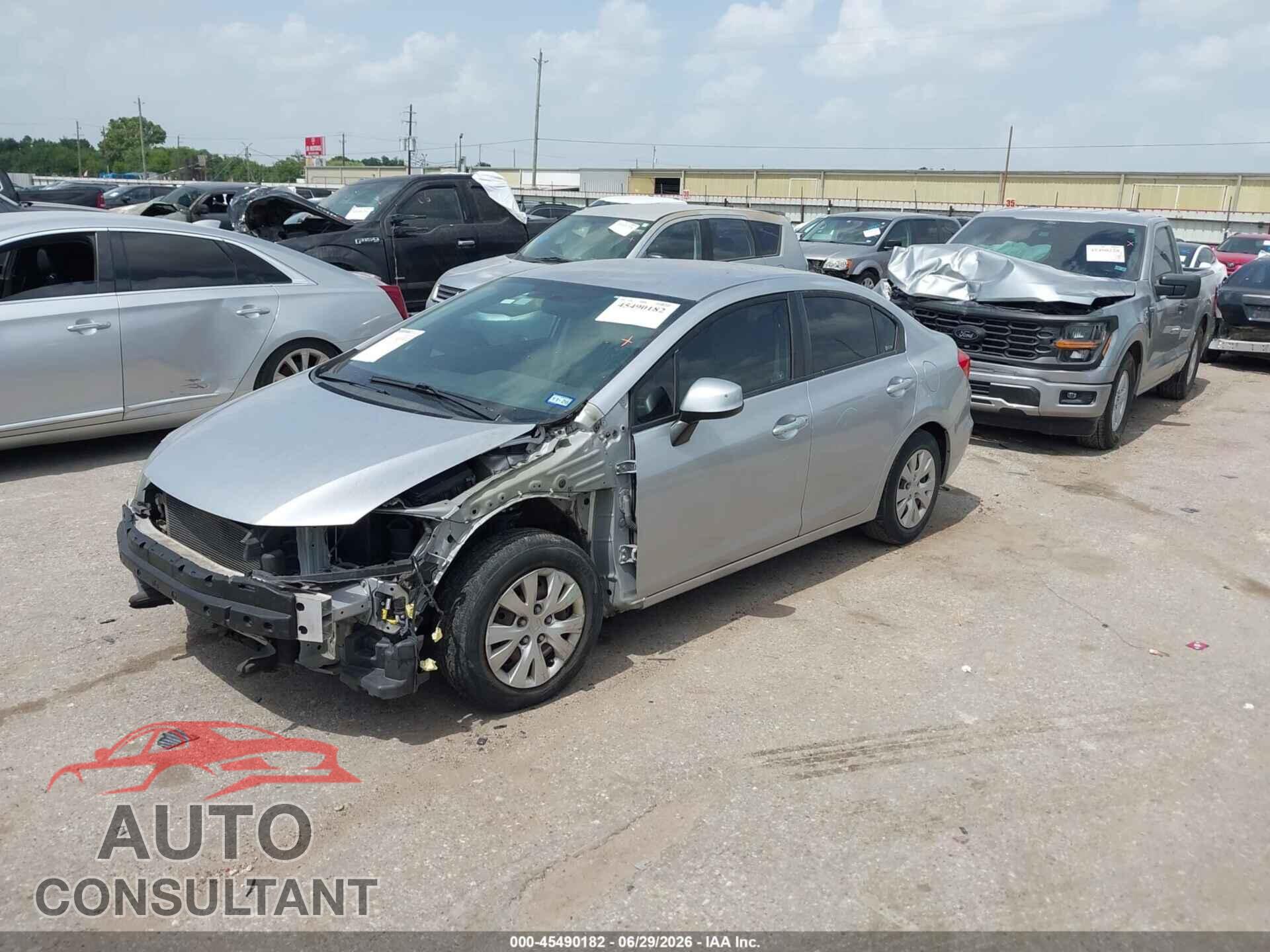 HONDA CIVIC 2012 - 19XFB2F50CE091995