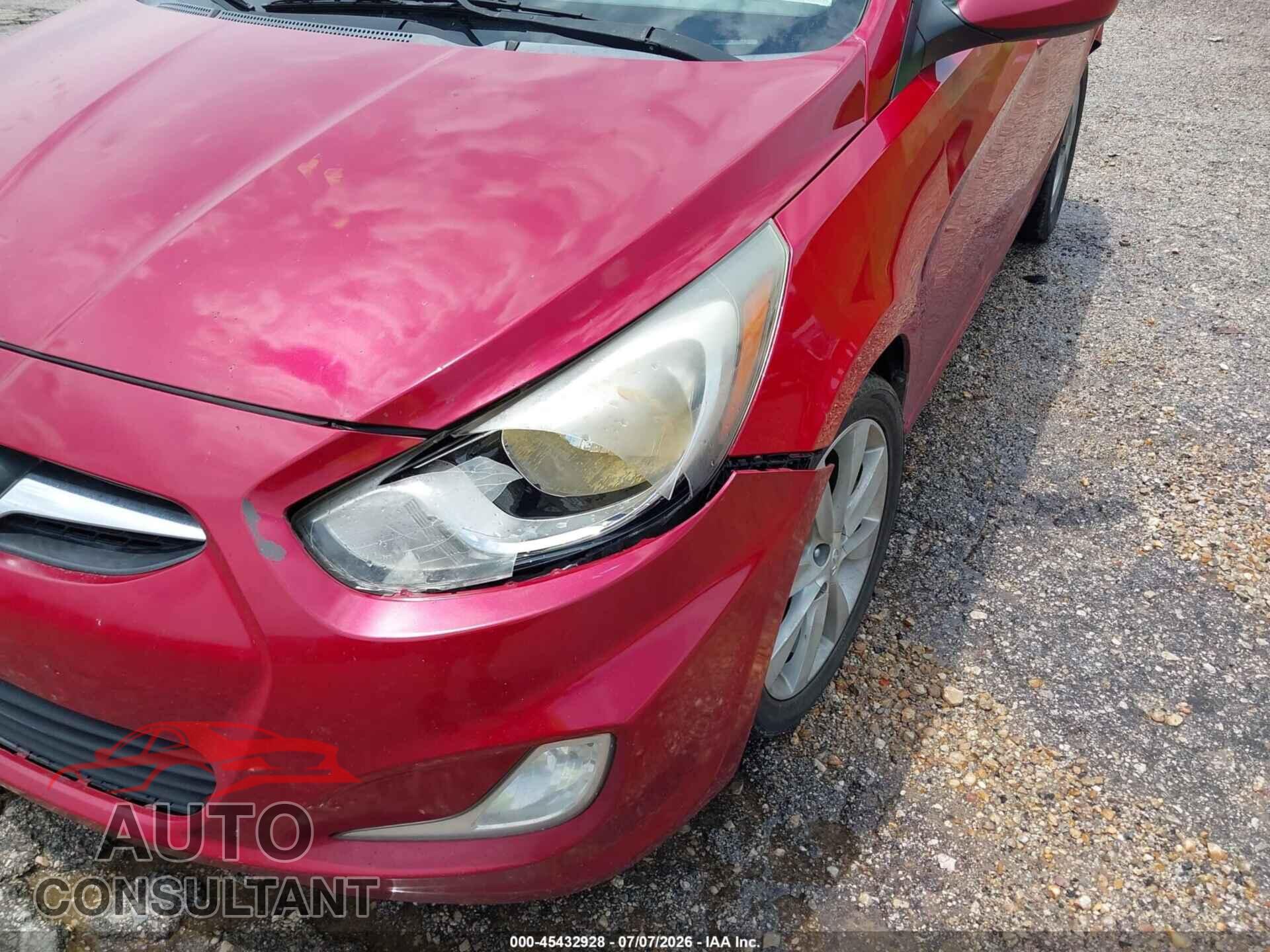HYUNDAI ACCENT 2012 - KMHCU4AE4CU263670