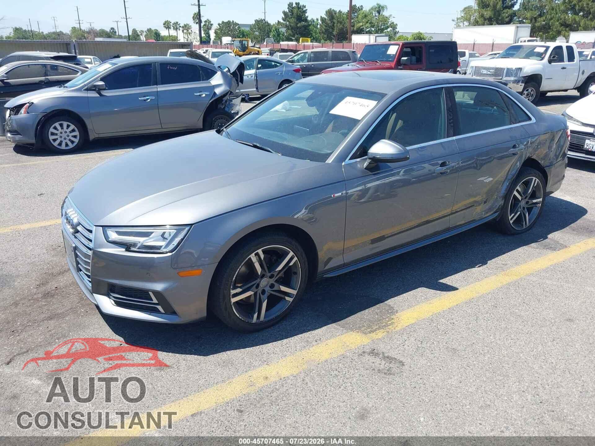 AUDI A4 2018 - WAULMAF49JA215211