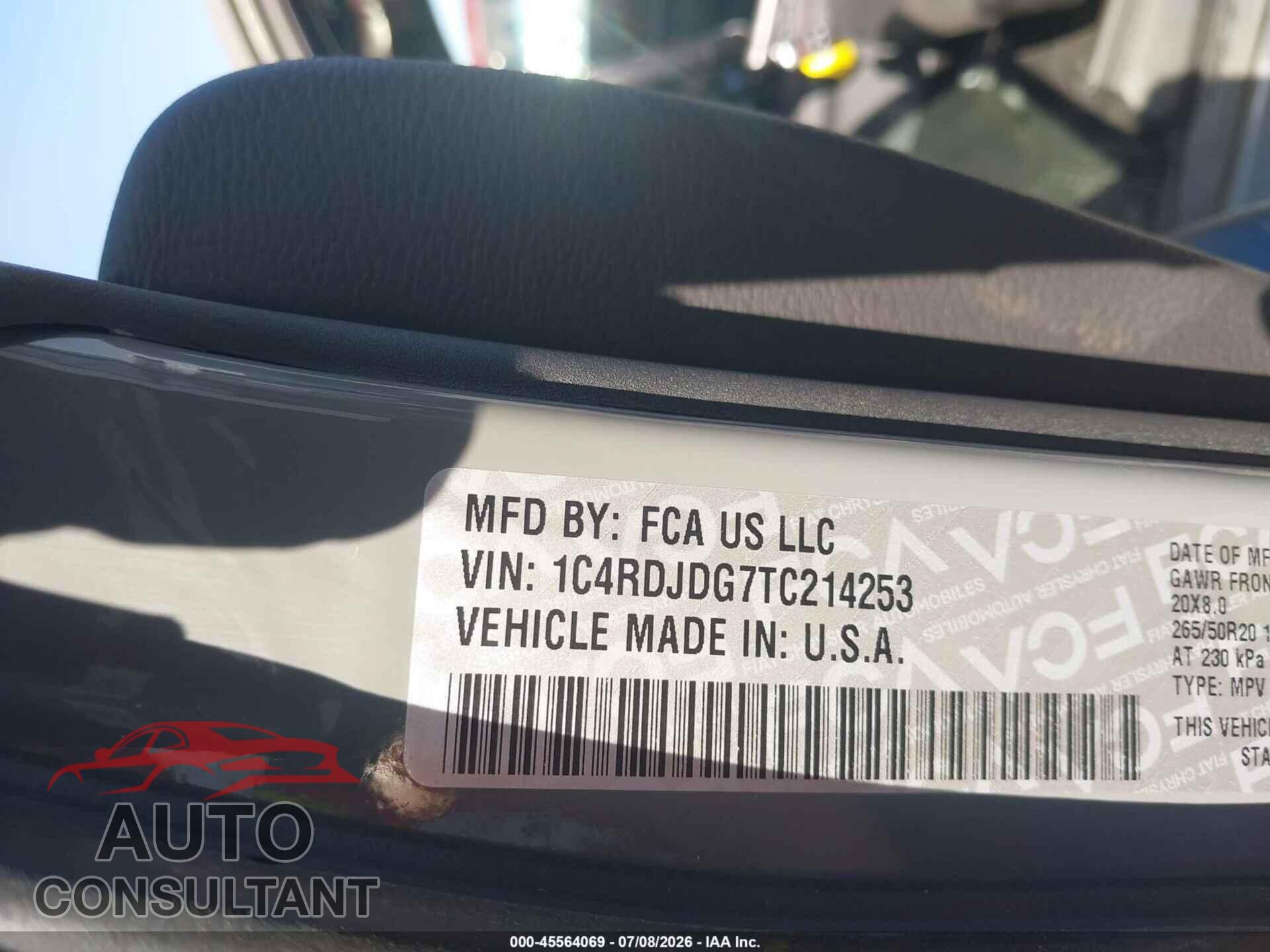 DODGE DURANGO 2026 - 1C4RDJDG7TC214253