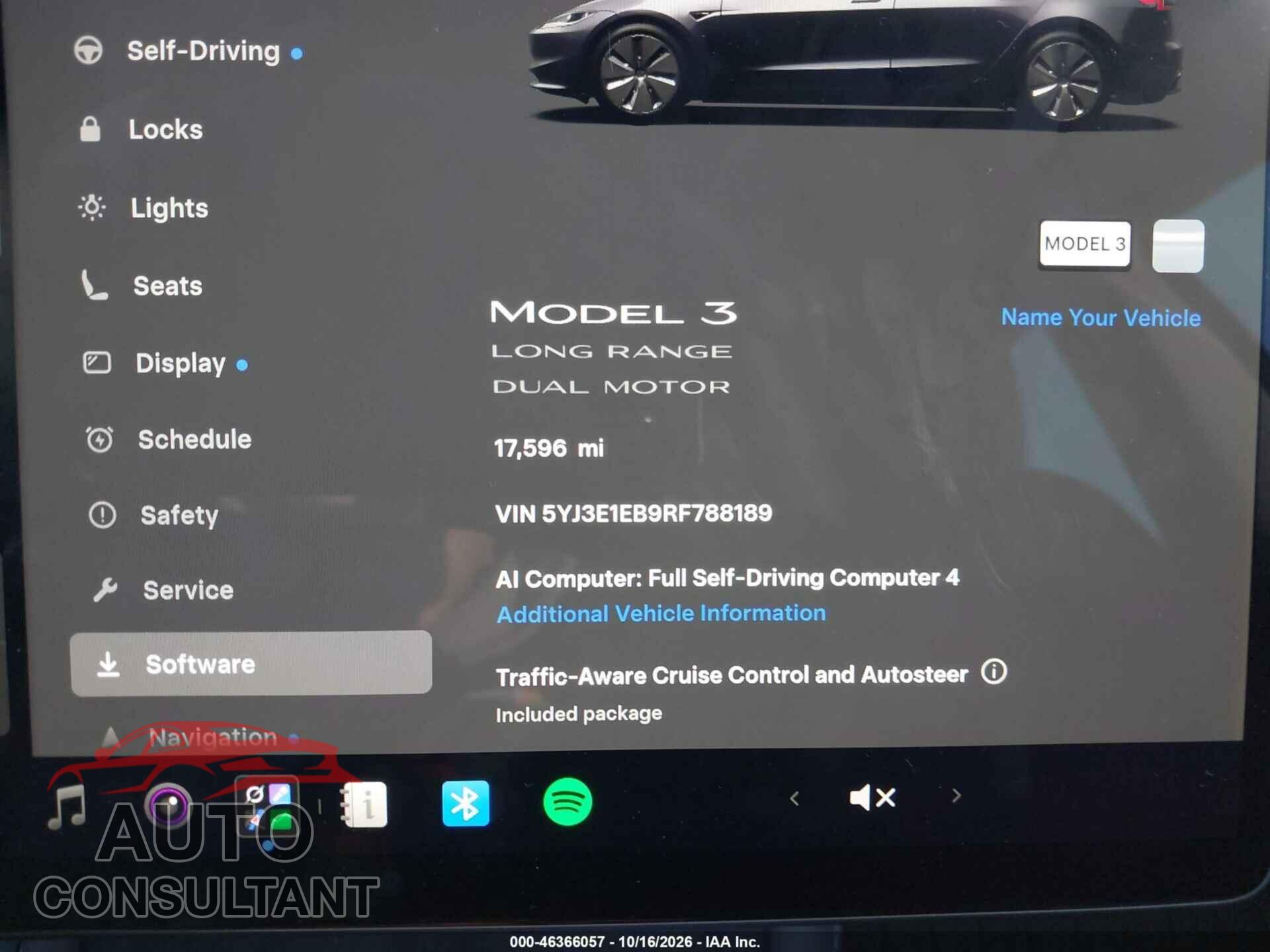 TESLA MODEL 3 2024 - 5YJ3E1EB9RF788189