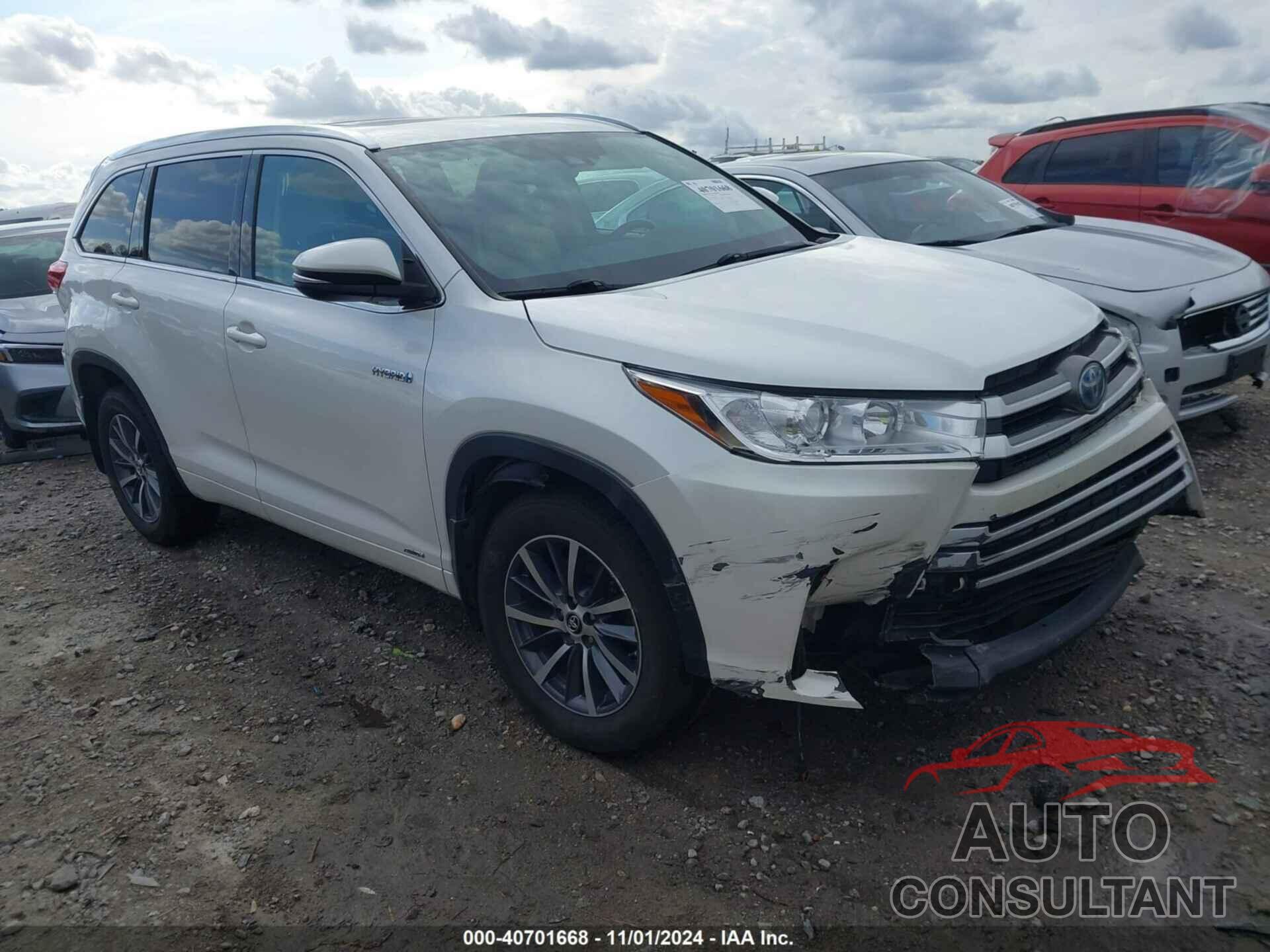 TOYOTA HIGHLANDER HYBRID 2017 - 5TDJGRFH5HS033313
