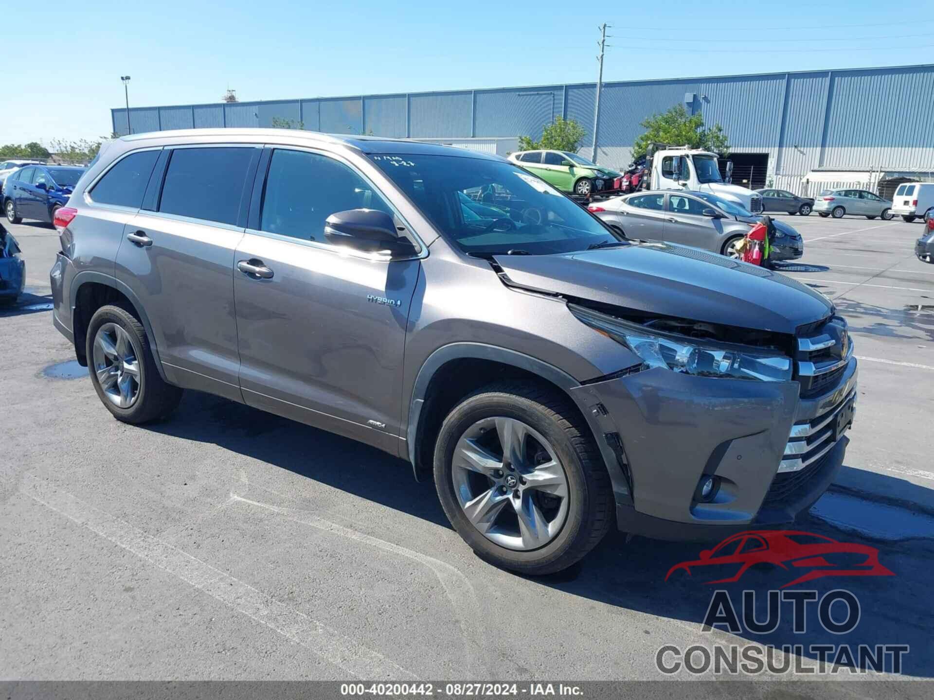 TOYOTA HIGHLANDER HYBRID 2019 - 5TDDGRFH5KS064212