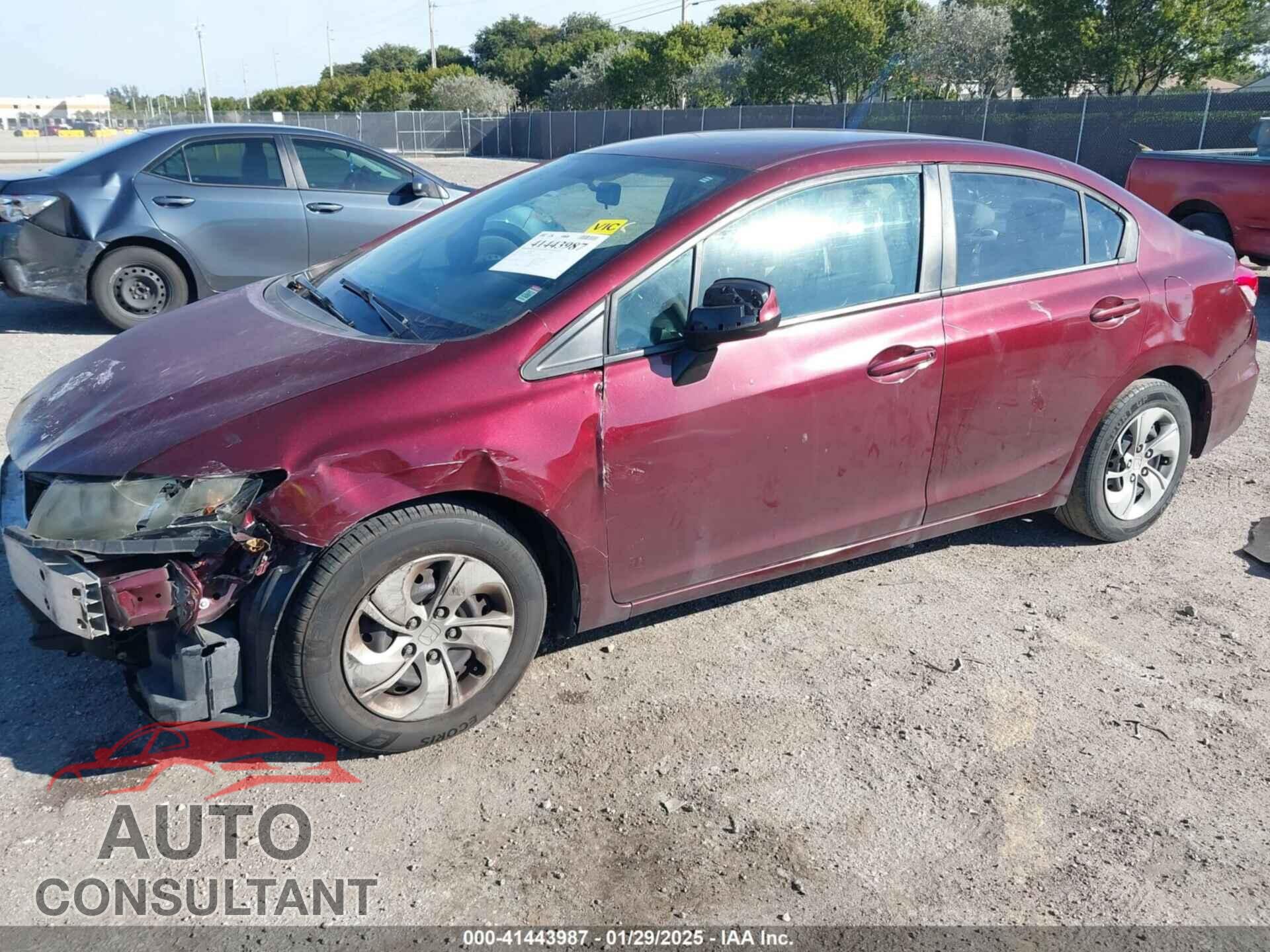HONDA CIVIC 2013 - 19XFB2F55DE014606