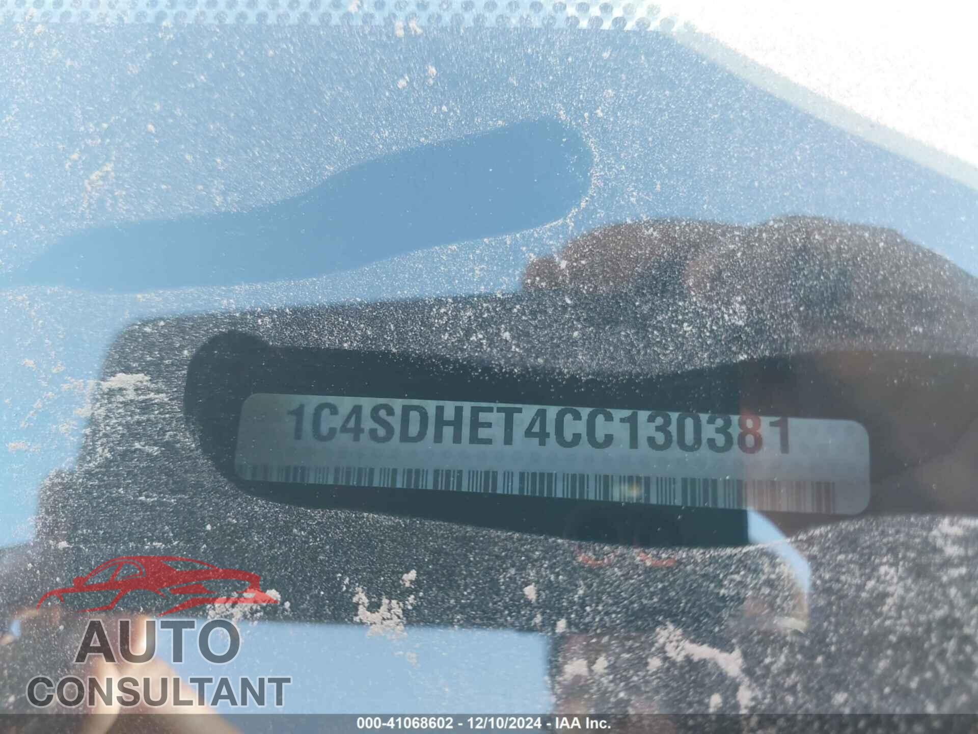 DODGE DURANGO 2012 - 1C4SDHET4CC130381